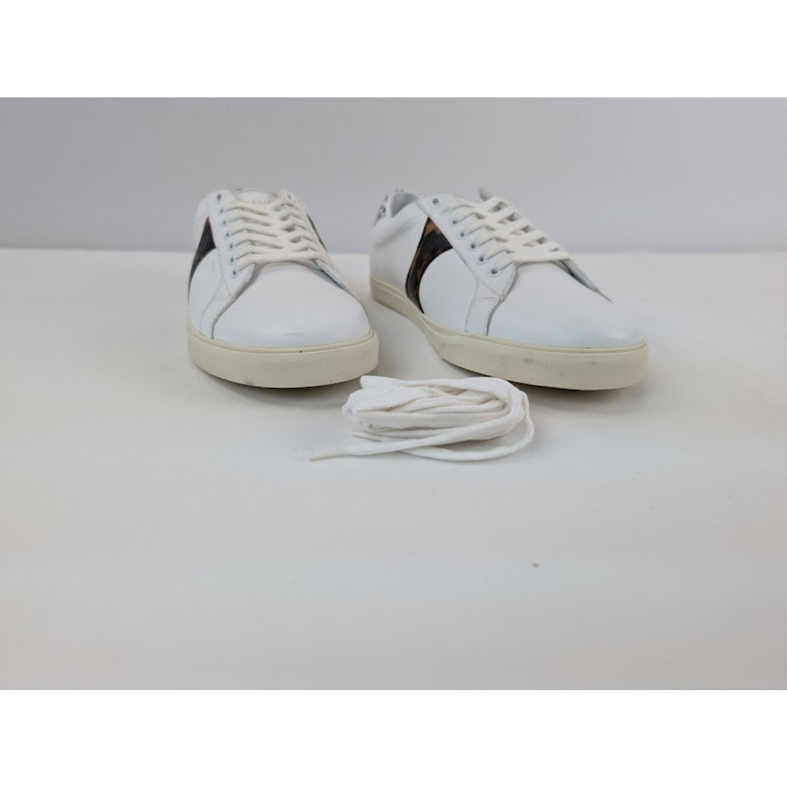 Celine o1rshd1 Smooth Leather Low Top Sneakers in White / Brown Size US 8 / EU 41 - 5 Thumbnail