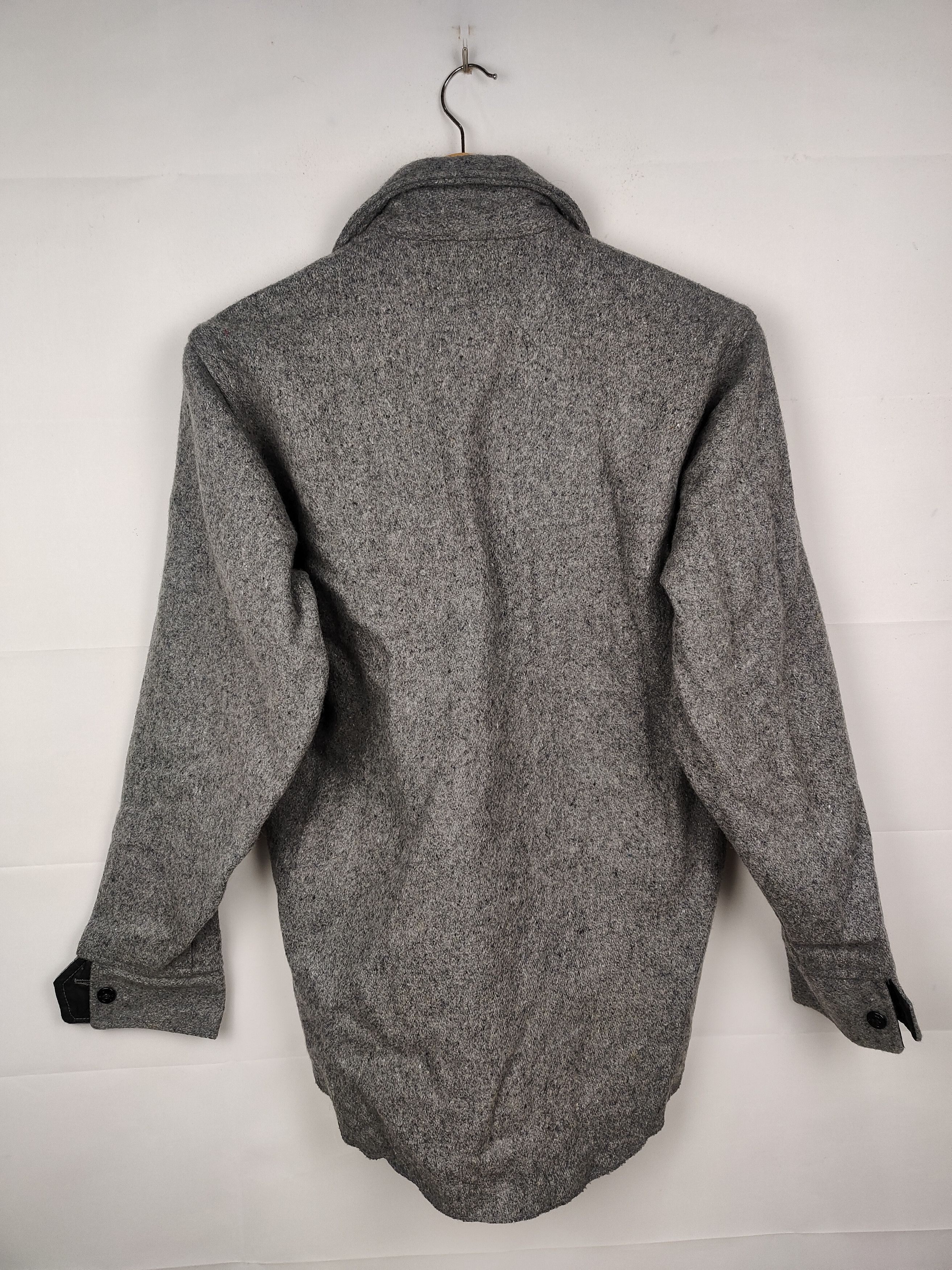 Vintage Vintage MELTON outer wear twin pocket button up wool shirts Size US S / EU 44-46 / 1 - 5 Thumbnail