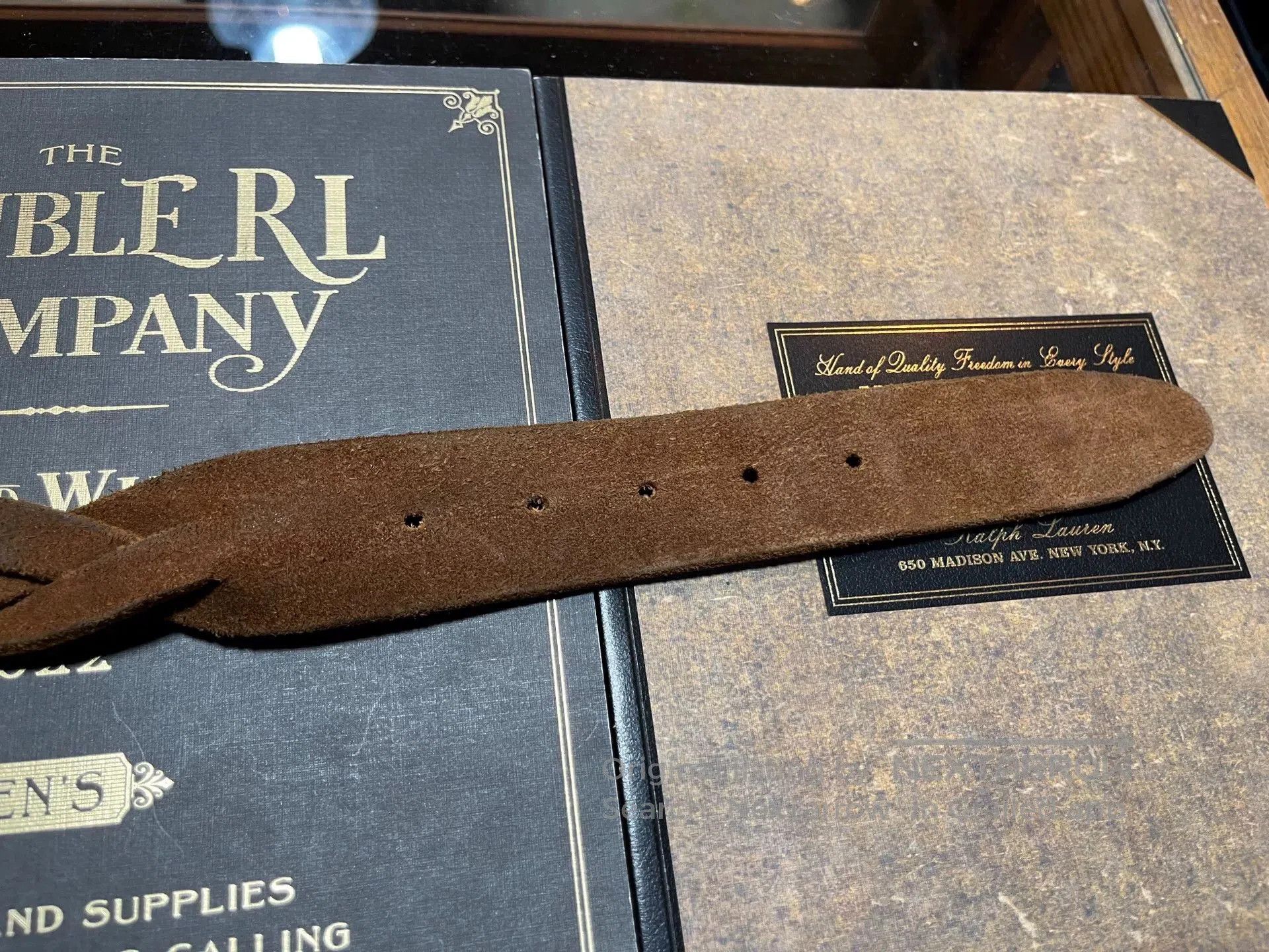 RRL Ralph Lauren rrl leather woven buckle belt. Size ONE SIZE - 7 Thumbnail
