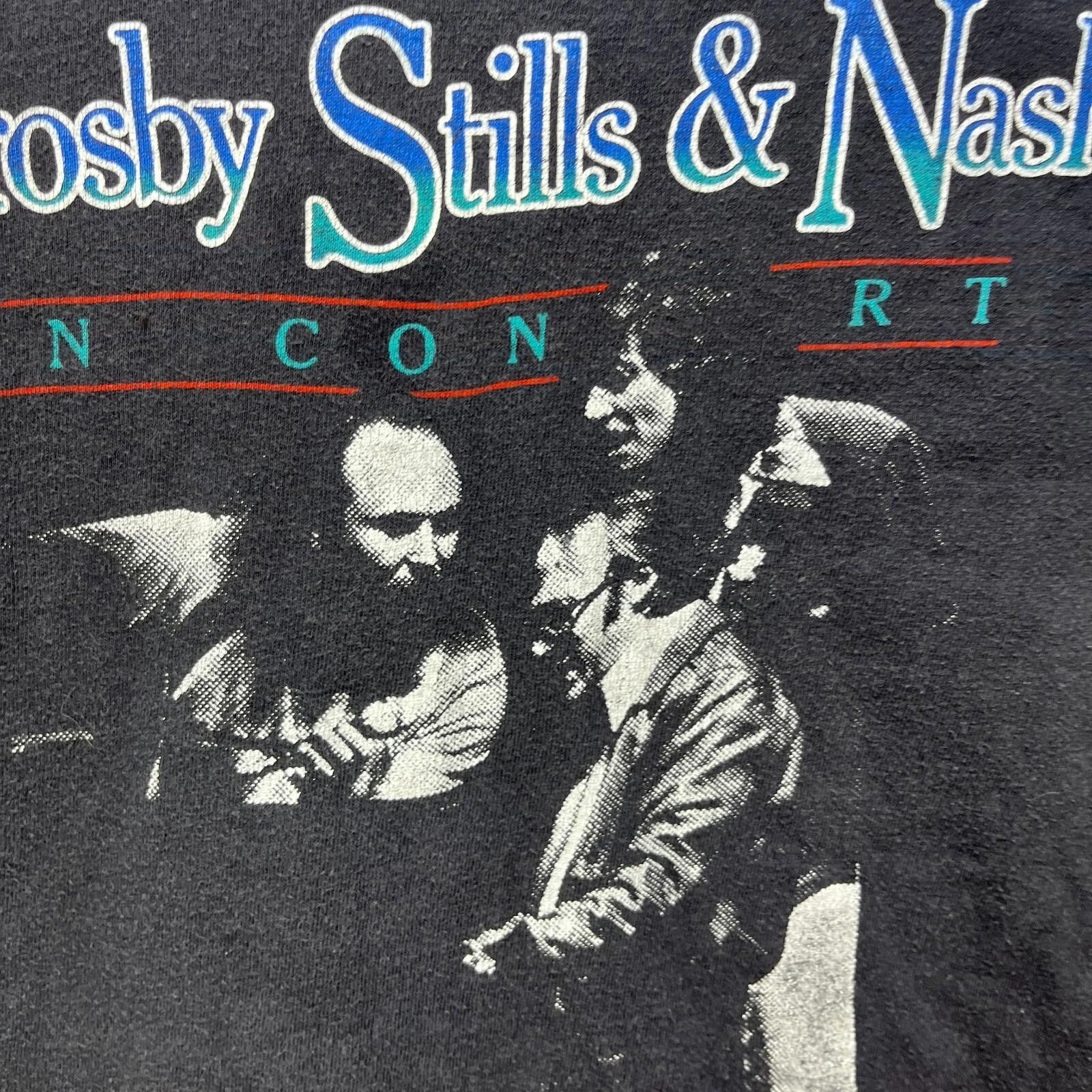 Vintage Vintage 80s Crosby Stills and Nash Band T Shirt Medium Large Size US M / EU 48-50 / 2 - 10 Thumbnail