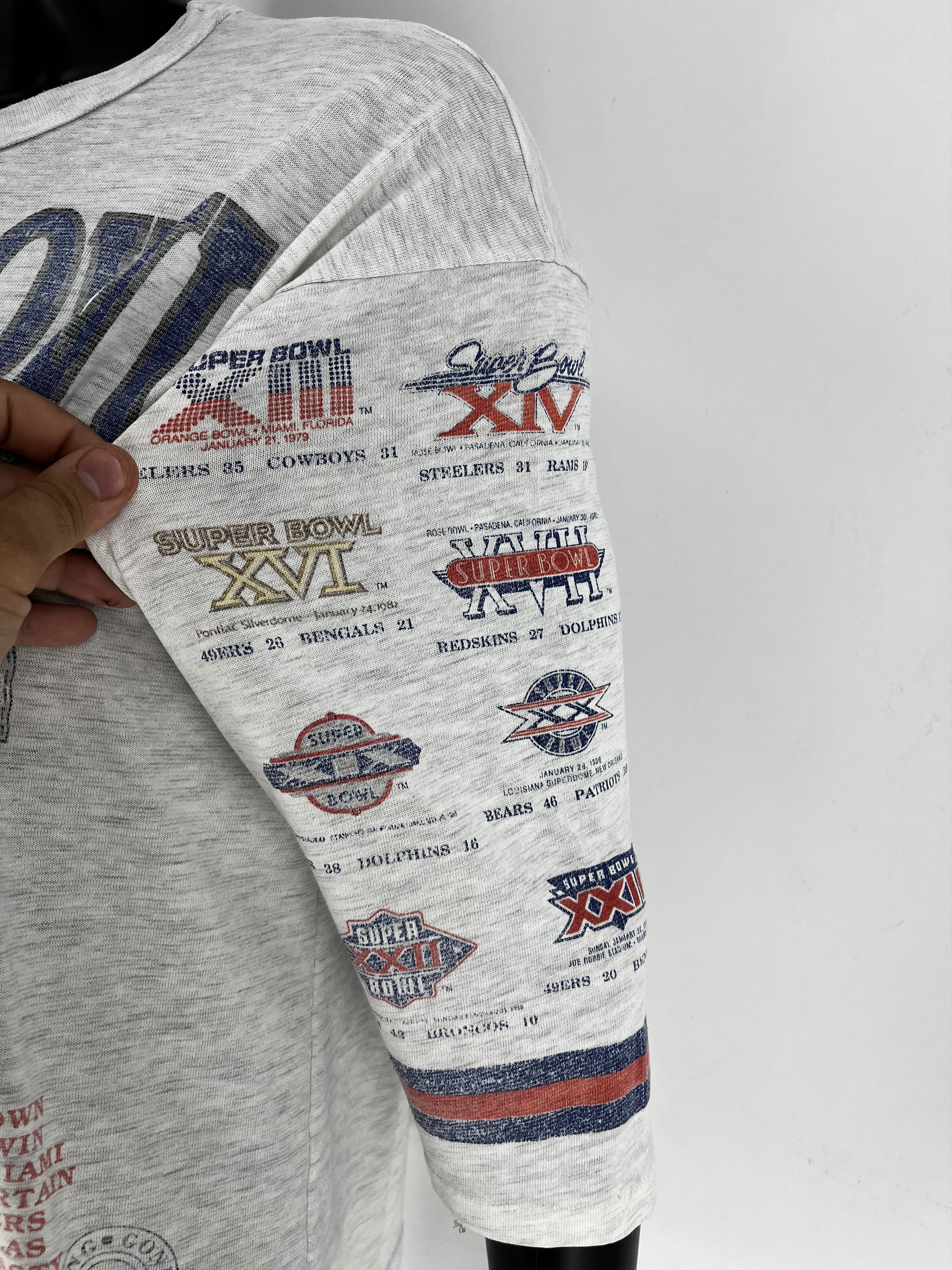 NFL Vintage 90s Super Bowl XXV 1991 Tee XL Long Gone USA 3/4 Size US XL / EU 56 / 4 - 10 Thumbnail