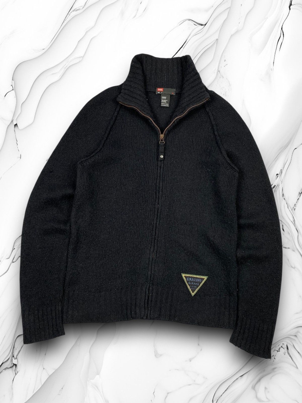 Diesel Vintage Diesel Wool Full Zip Sweater Sweatshirt Size US S / EU 44-46 / 1 - 1 Thumbnail