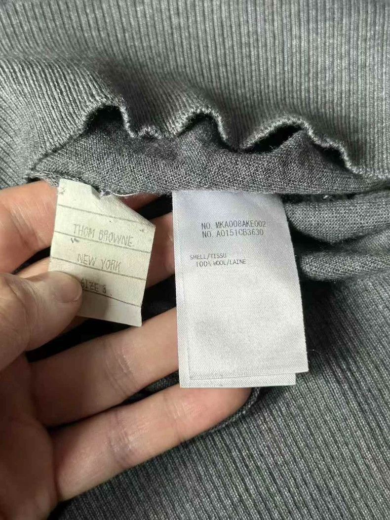 Thom Browne Thom Browne Grey knitted cardigan Size US L / EU 52-54 / 3 - 3 Thumbnail