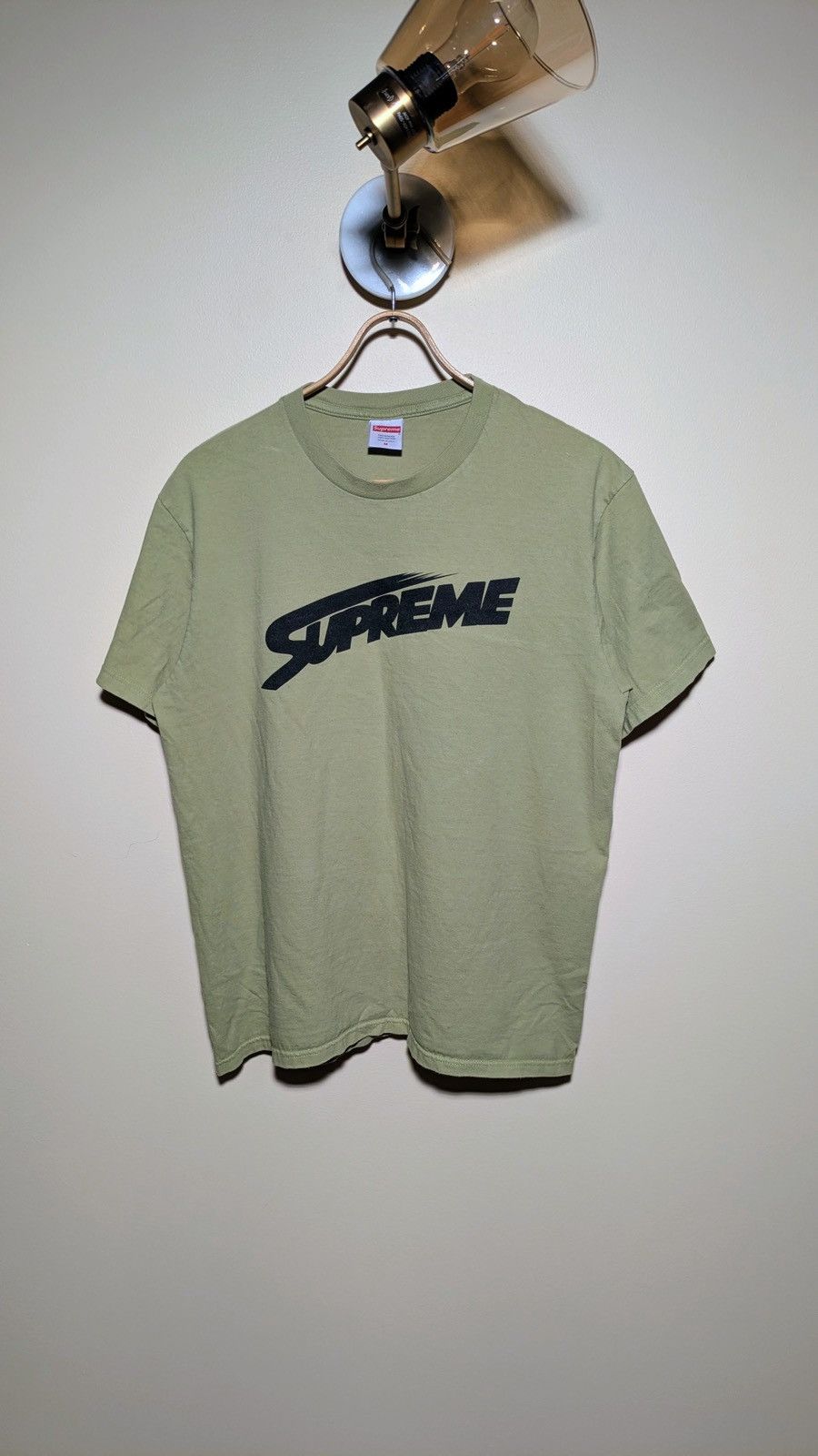 Supreme Supreme Logo T-Shirt – Olive Green Size US M / EU 48-50 / 2 - 1 Thumbnail
