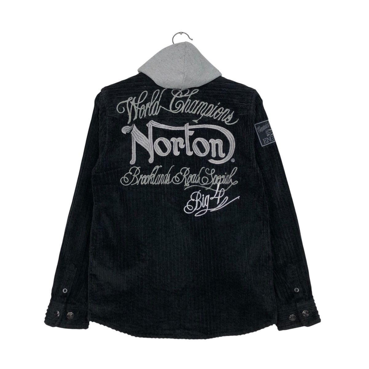 Japanese Brand × Norton 📌Biker Jacket Rich Black Norton Embroidered Big Logo Size US M / EU 48-50 / 2 - 1 Thumbnail