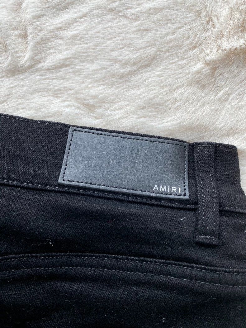 Amiri Amiri Black Leather Patchwork MX1 Jean Size US 34 / EU 50 - 3 Thumbnail