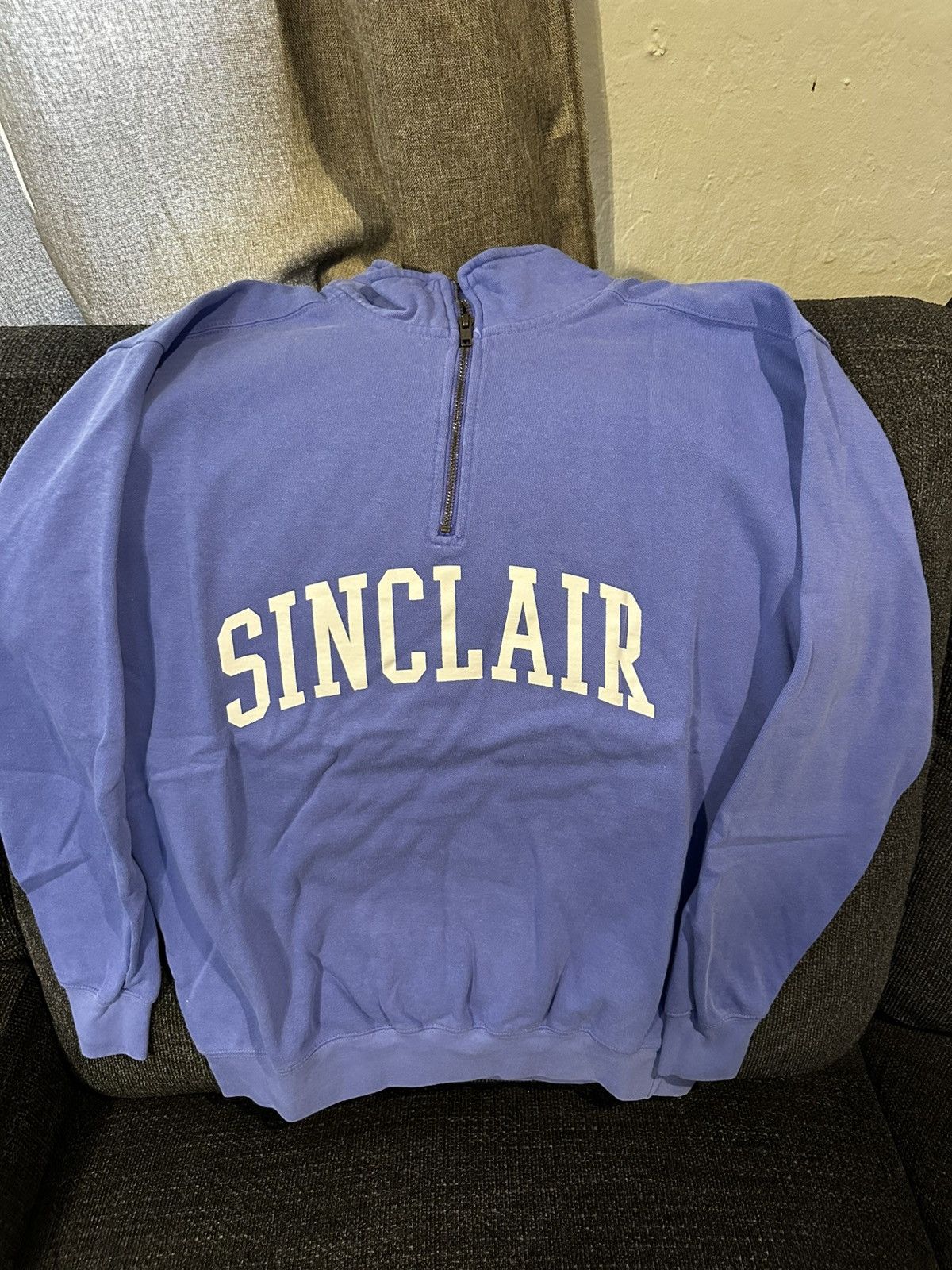 Sinclair Global Sinclair Washed Blue 1/4 Zip Pullover New Size US M / EU 48-50 / 2 - 1 Thumbnail