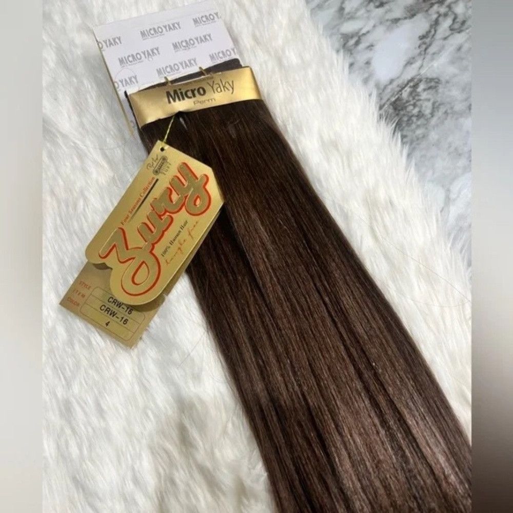 Other 16 In brown #4 100% Human hair Extensions in Straight Hair Size ONE SIZE - 5 Thumbnail
