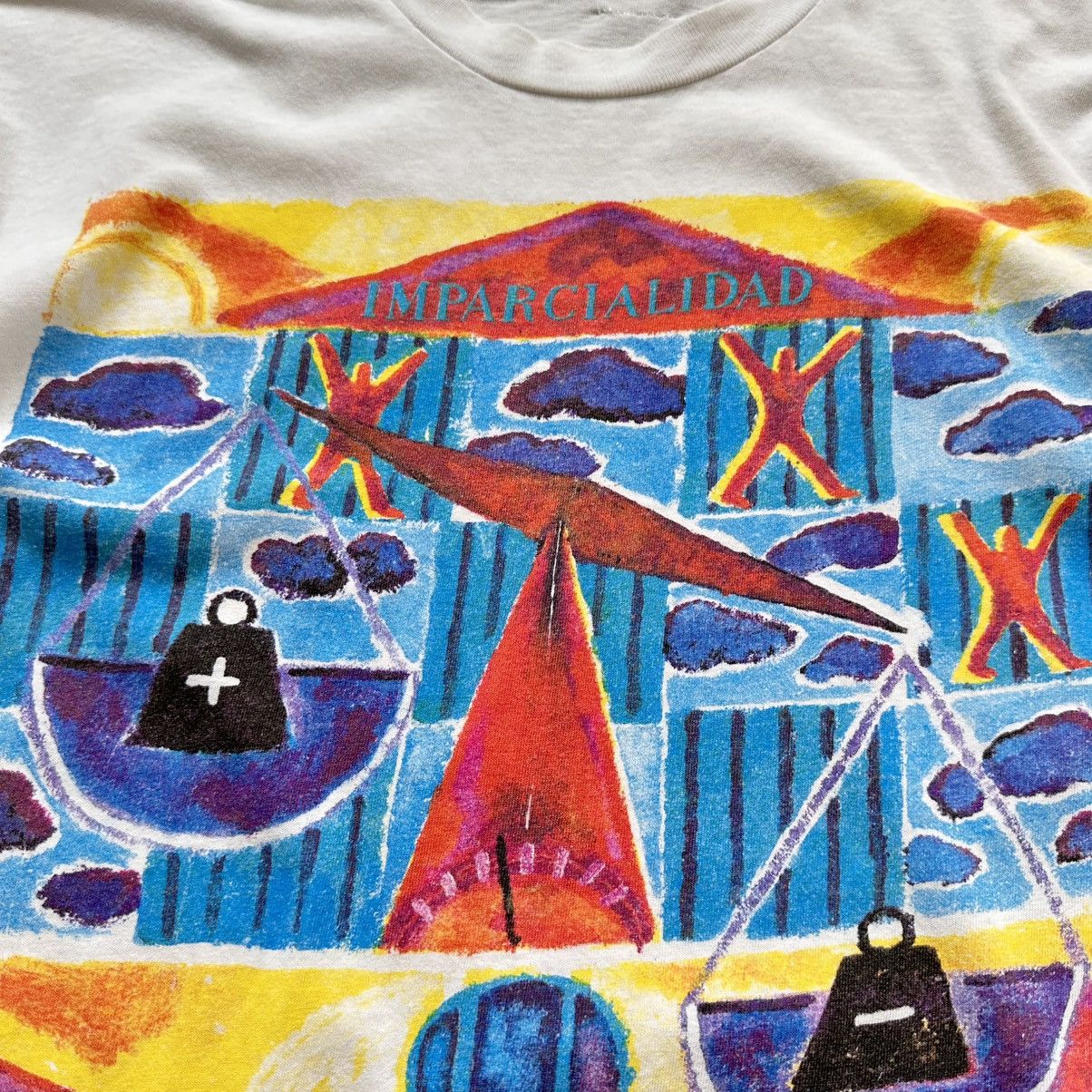 Keith Haring 90s Amnesty International Fair Trials Vintage T Shirt Art Size US XL / EU 56 / 4 - 6 Thumbnail