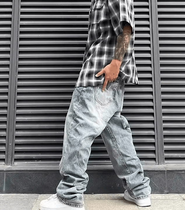 Jean Washed distressed blue jeans Size US 30 / EU 46 - 7 Thumbnail