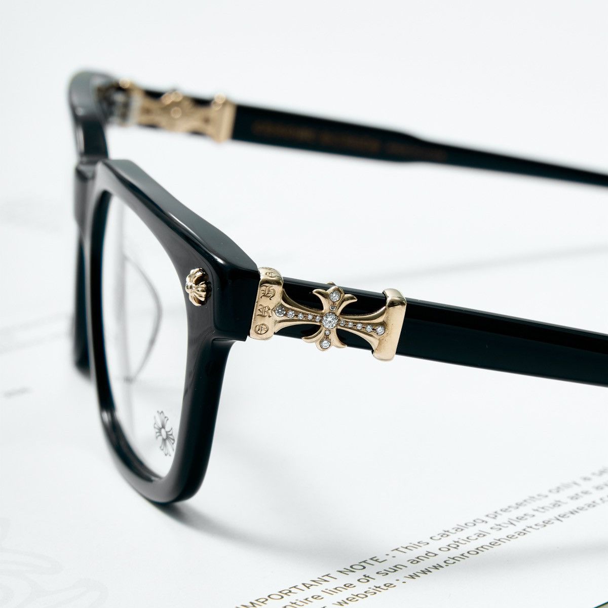 Chrome Hearts CHROME HEARTS COX UCKER BLACK - 18KGP DIAMOND 💎 GLASSES Size ONE SIZE - 4 Thumbnail