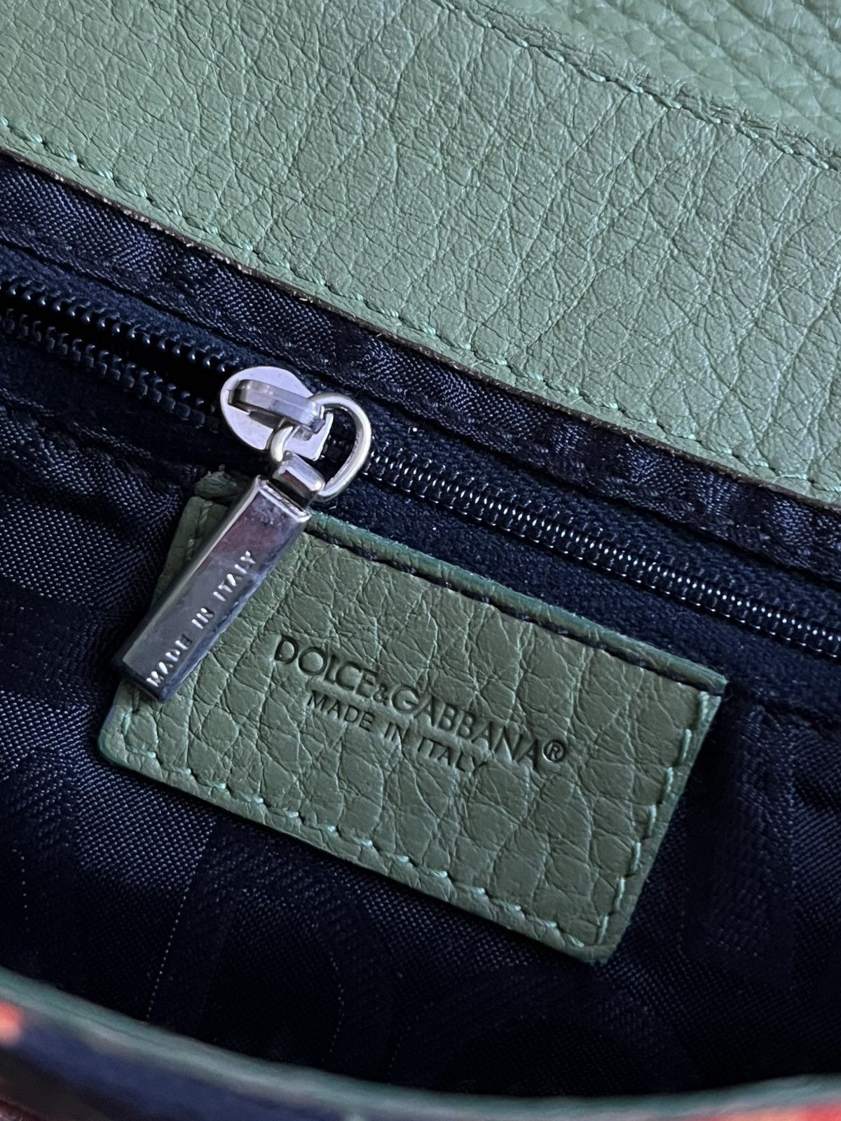 Dolce & Gabbana Dolce & Gabbana Floral Mini Bag Green Leather Shoulder Bag Size ONE SIZE - 3 Thumbnail