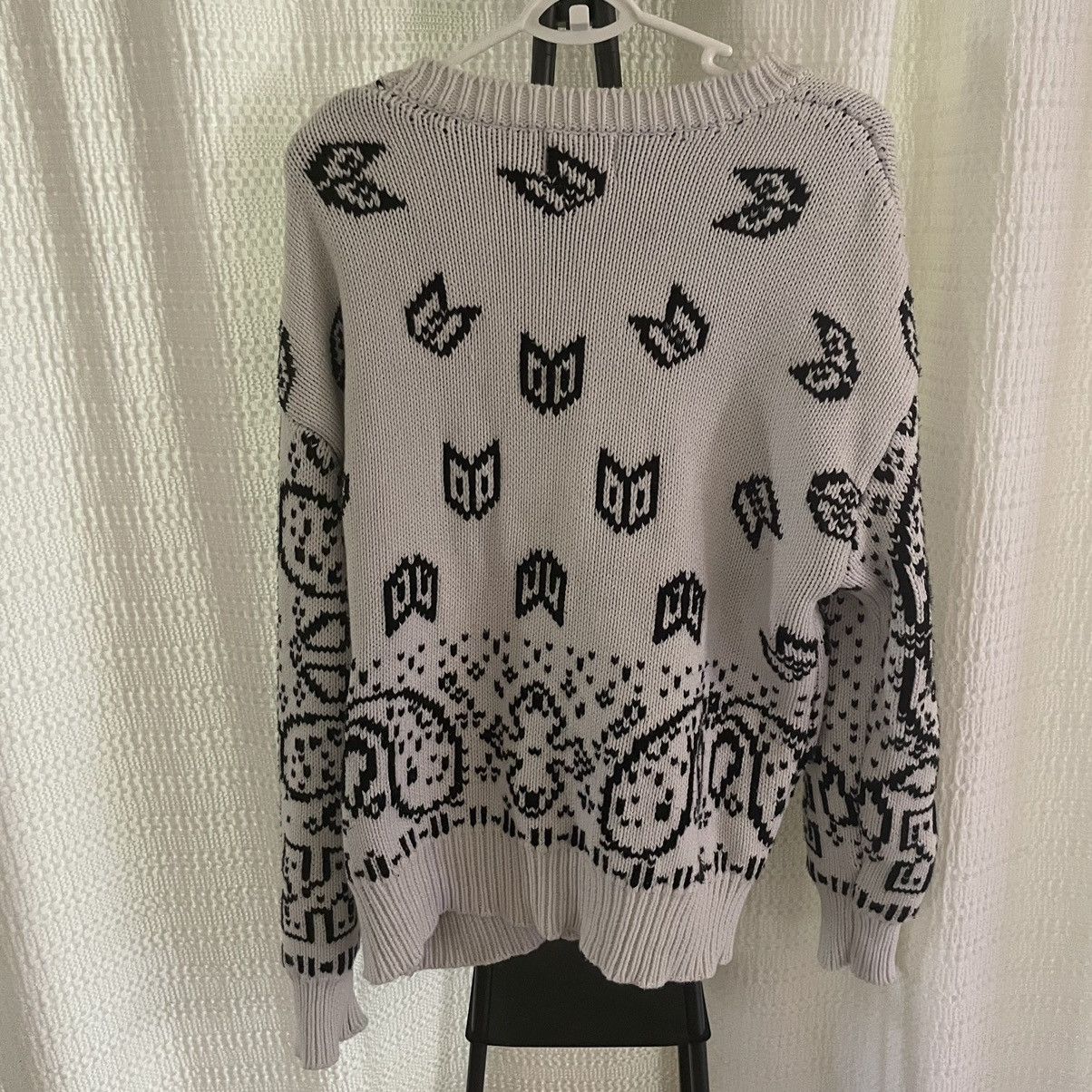 Rhude Rhude Cream Double Knit Cotton Cashmere Bandana Sweater Size US S / EU 44-46 / 1 - 2 Thumbnail