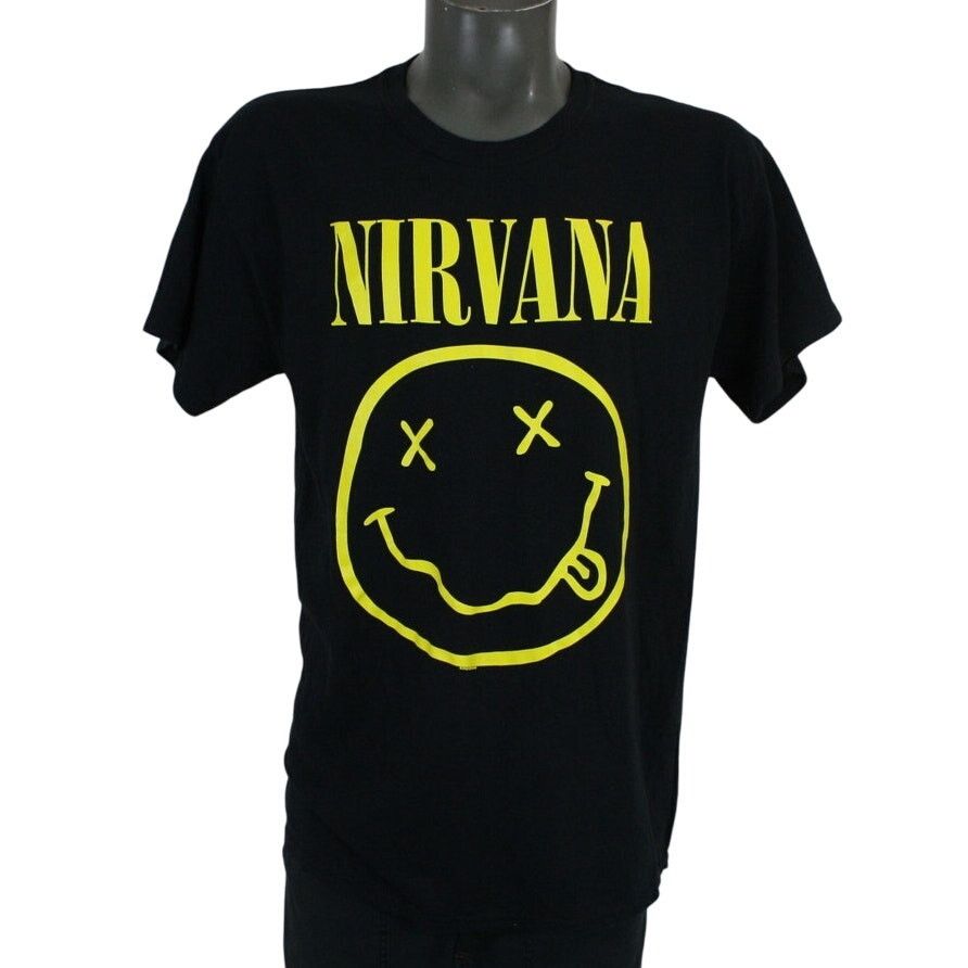 Nirvana NWT Nirvana Smiley Face Logo Officially Licensed Black Shirt Size US L / EU 52-54 / 3 - 1 Thumbnail