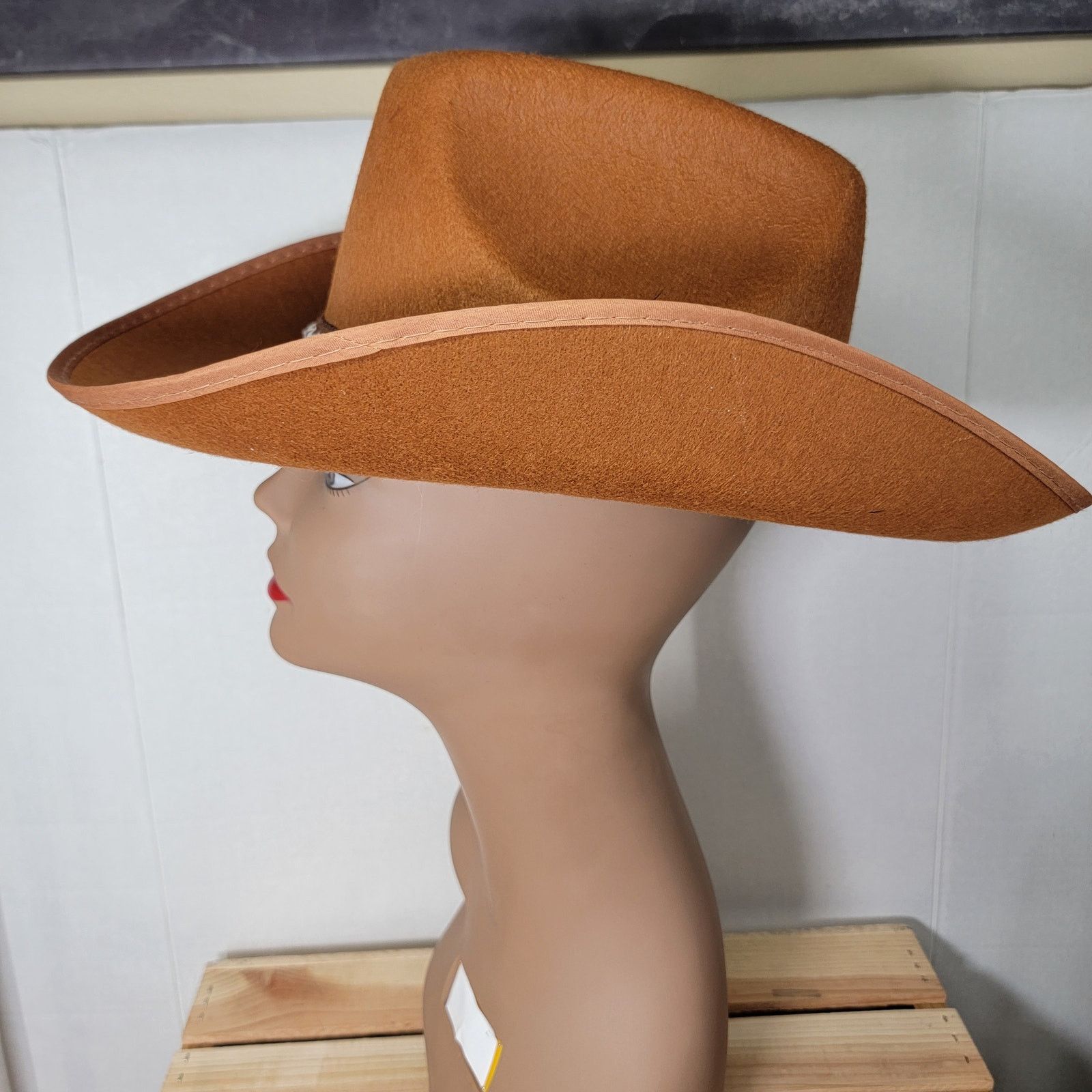 & Other Stories Unbranded Brown Felt Cowboy Hat Size ONE SIZE - 4 Thumbnail