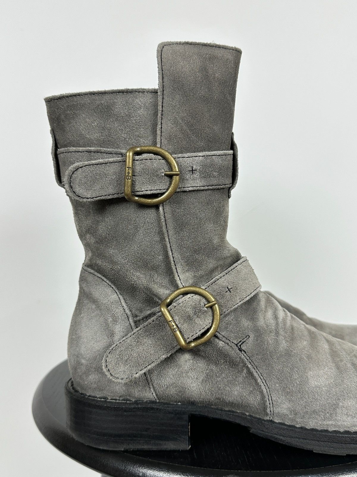 Fiorentini + Baker Fiorentini + Baker Eternity 2 Buckle Moto Ankle Suede Boots Size US 7 / IT 37 - 13 Thumbnail