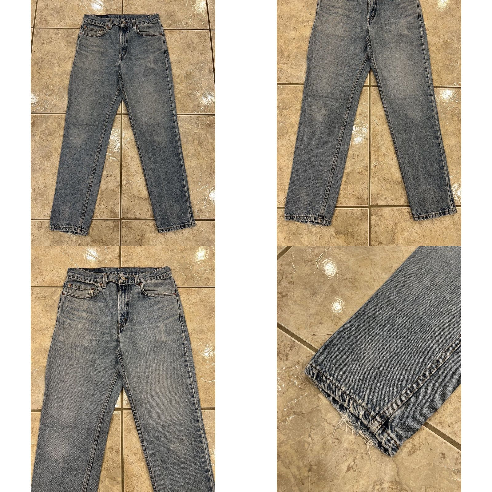 Levi's VINTAGE Levi's 512 Jeans Slim 34X30 Men Distressed Jeans 5-Pocket Denim Blue USA 90s Retro Size US 34 / EU 50 - 8 Thumbnail