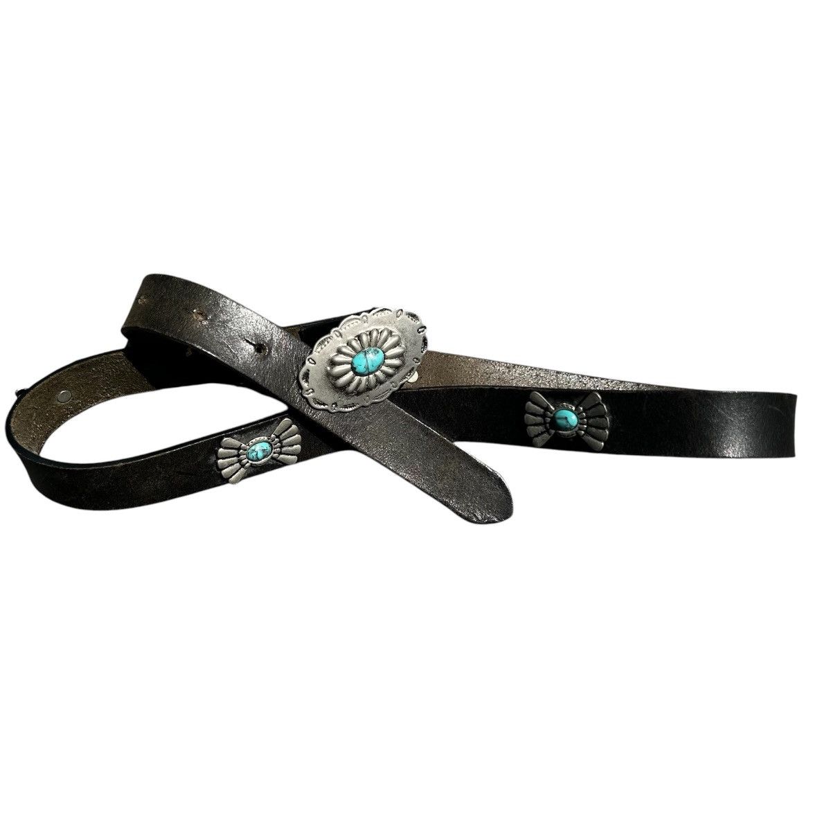 Leather × Vintage VINTAGE NAVAJO CONCHOS LEATHER BELT Size 32 - 2 Thumbnail