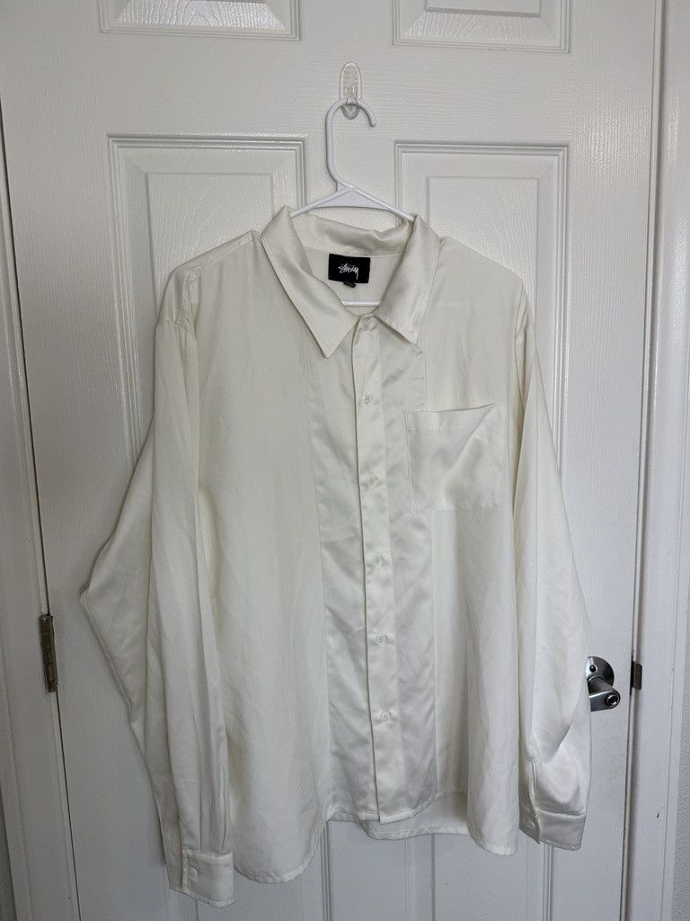 Stüssy Silk Button-Up Shirt - Size L - $100