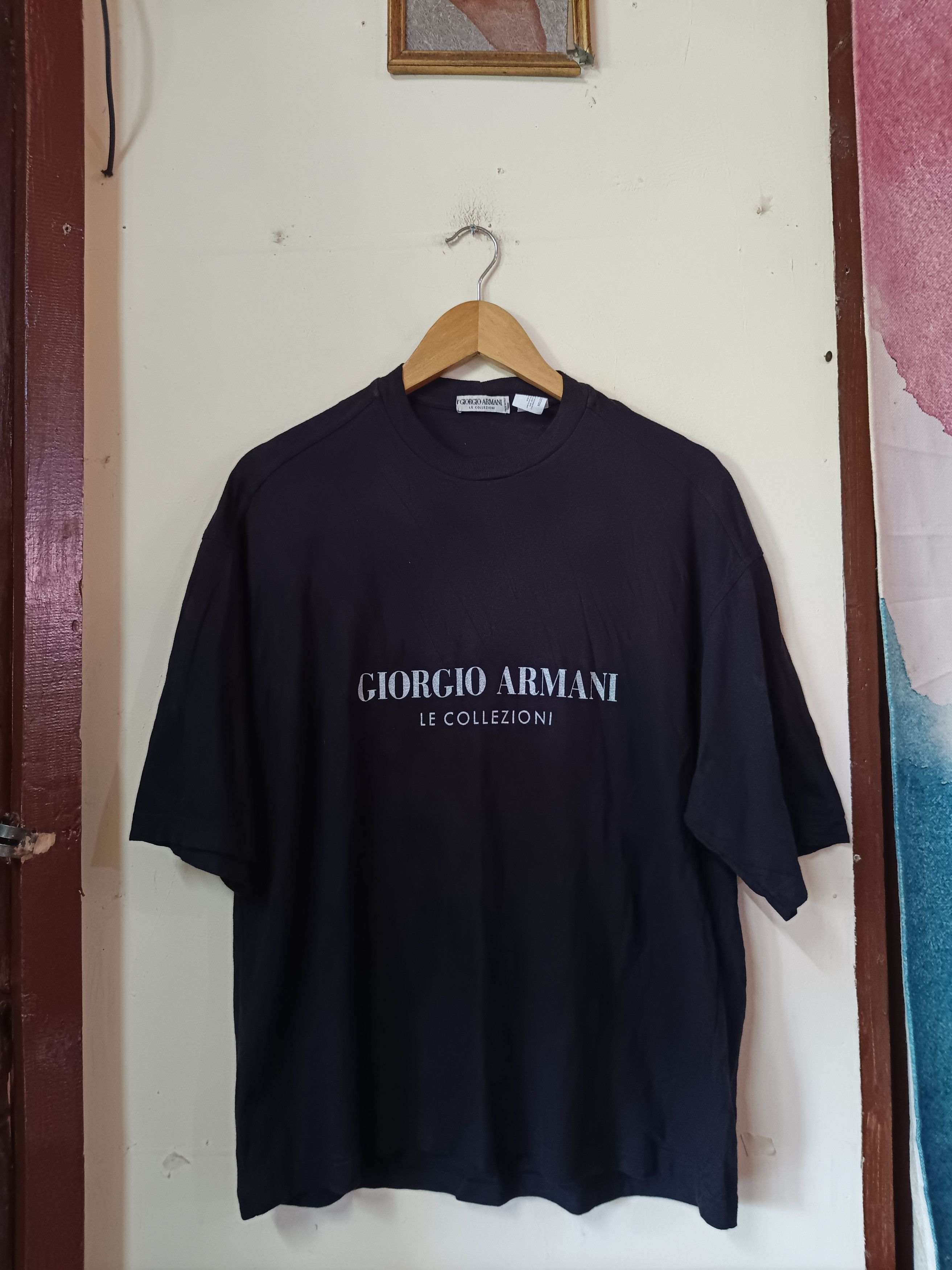 トップス 1980's-1990's GIORGIO ARMANI plain shirt Vintage GIORGIO ARMANI Striped Cotton Shirt: 80s Designer