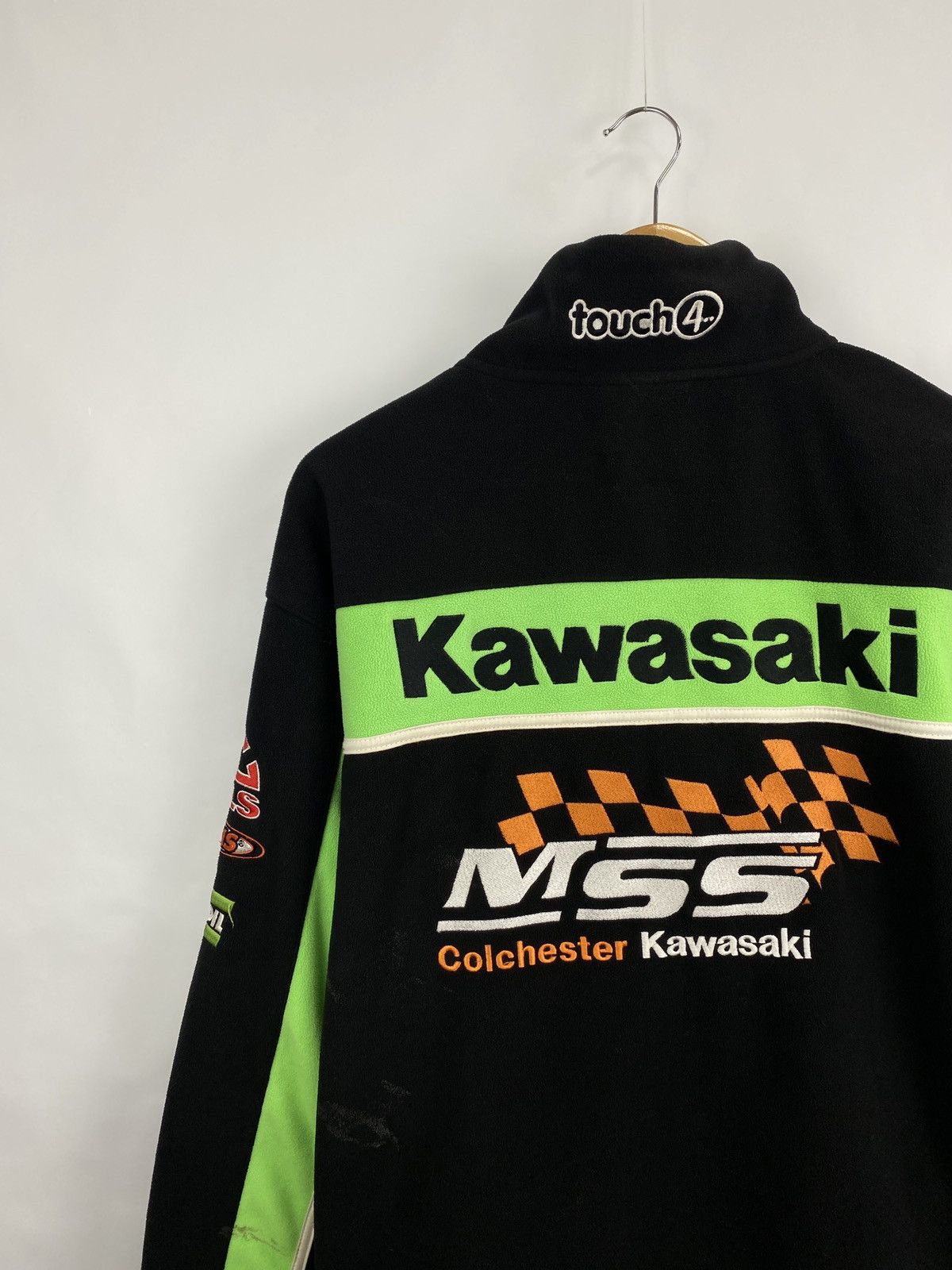 Japanese Brand 🇯🇵 Vintage Kawasaki Racing Nascar Moto Fleece Retro Rare Size US XL / EU 56 / 4 - 2 Thumbnail