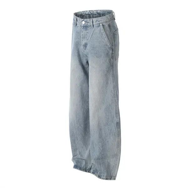 VIBE High street washed men's loose straight hip-hop casual jeans Size US 32 / EU 48 - 2 Thumbnail