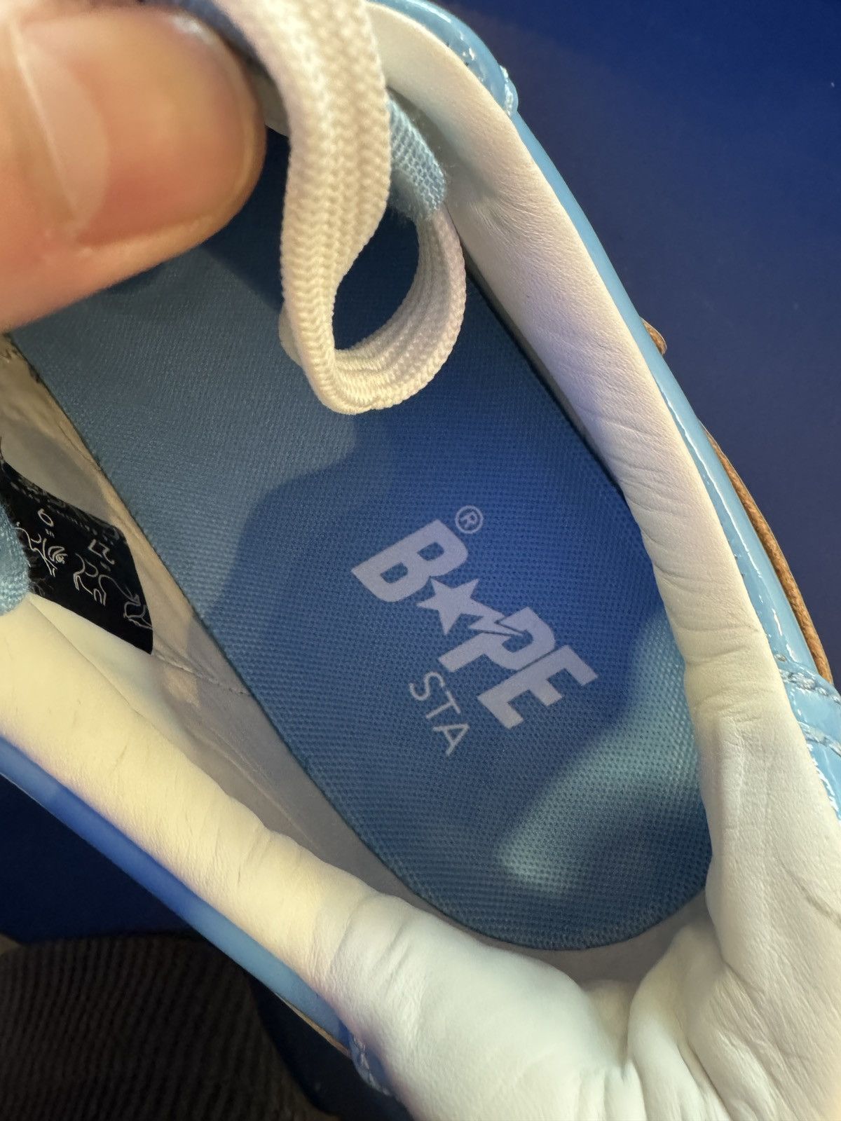 Bape Bapesta Patent Leather Baby Blue Sax Size US 9 / EU 42 - 12 Thumbnail