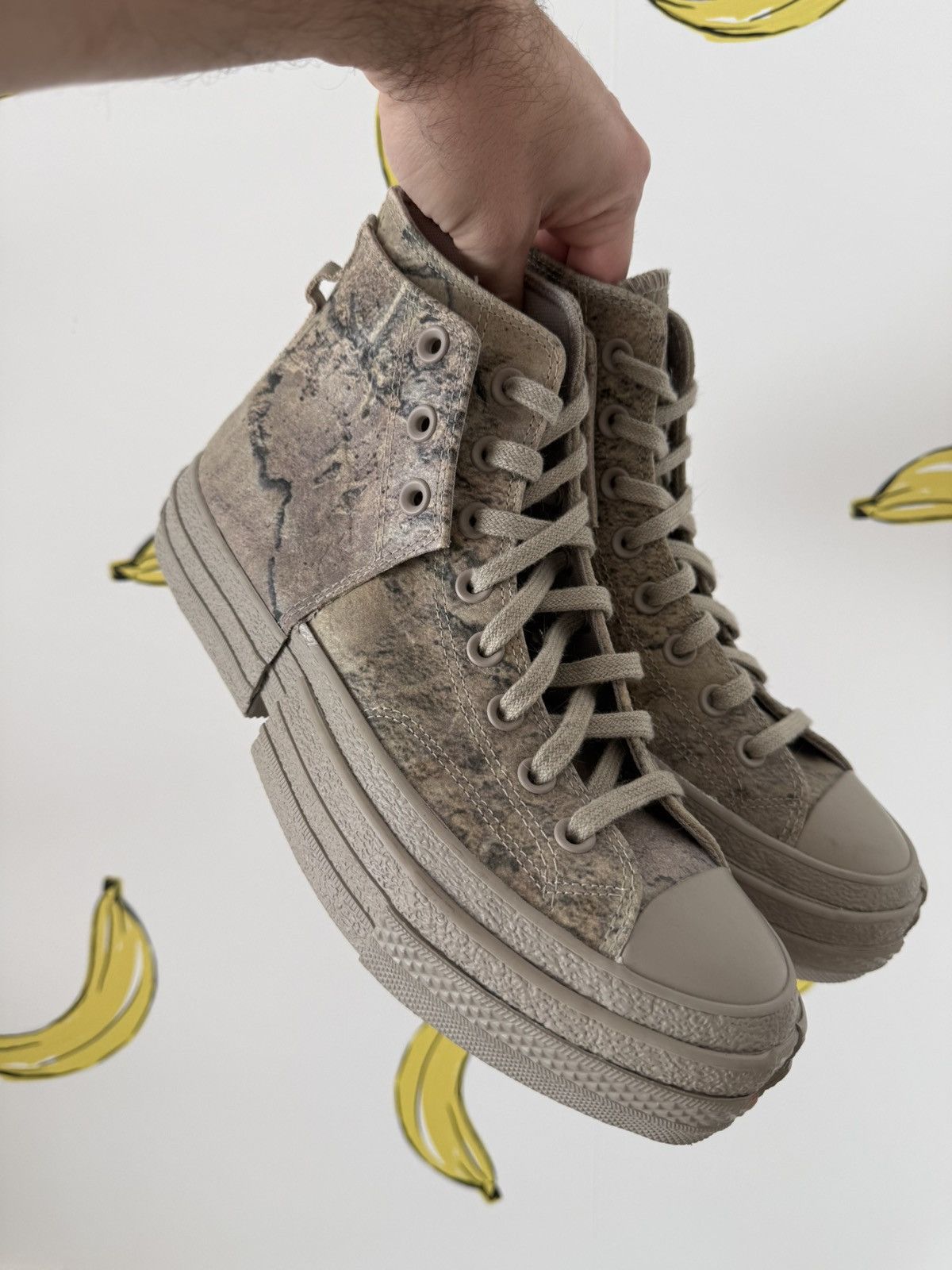 Converse × Feng Chen Wang Feng Chen Wang x Converse 2-in-1 High 'Concrete Grey' Size US 8.5 / EU 41-42 - 9 Thumbnail