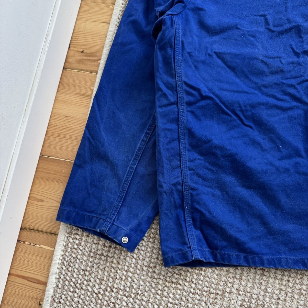 Vintage French vintage distressed worn blue chore works jacket Size US M / EU 48-50 / 2 - 10 Thumbnail