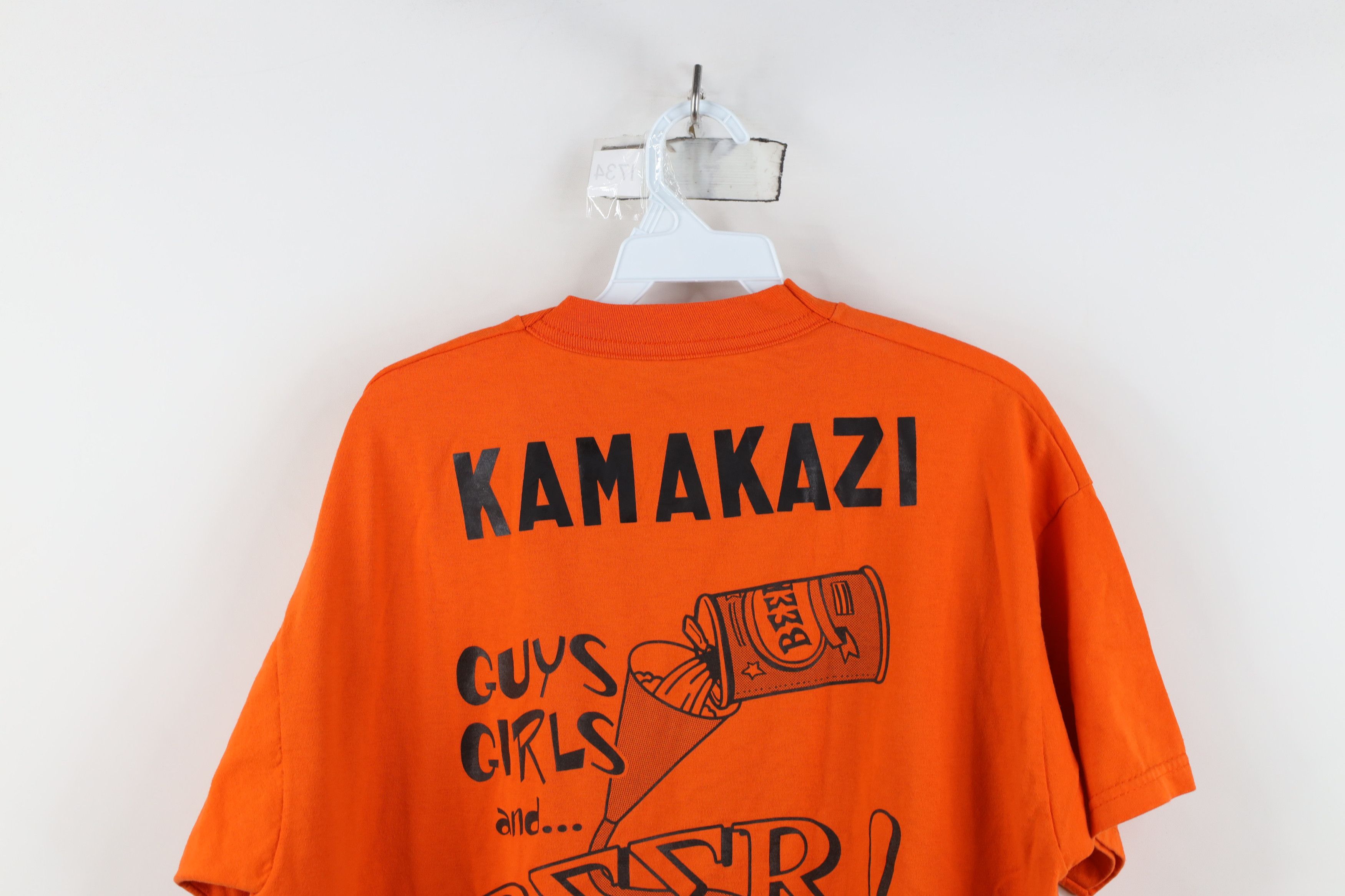 Vintage Vintage 90s Streetwear Fraternity Greek Letter Beer T-Shirt Size US XL / EU 56 / 4 - 11 Thumbnail