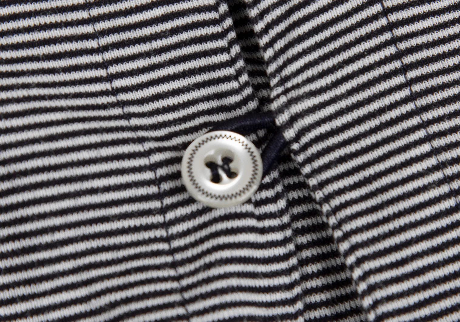 Armani Stretch Stripe Polo Shirt in Black and White, Size XL Size US XXS / EU 40 - 5 Thumbnail