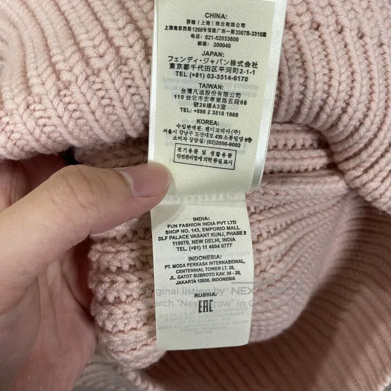 Fendi Fendi Pink Letter Wool Knit Top Size S / US 4 / IT 40 - 4 Thumbnail