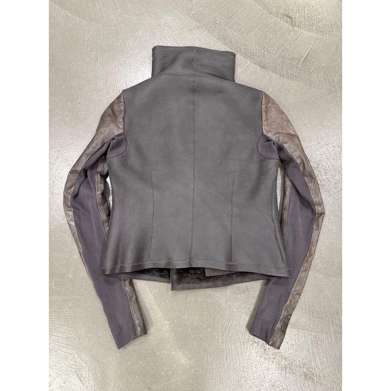 Rick Owens 2010s Rick Owens leather shearling jacket Size US S / EU 44-46 / 1 - 6 Thumbnail
