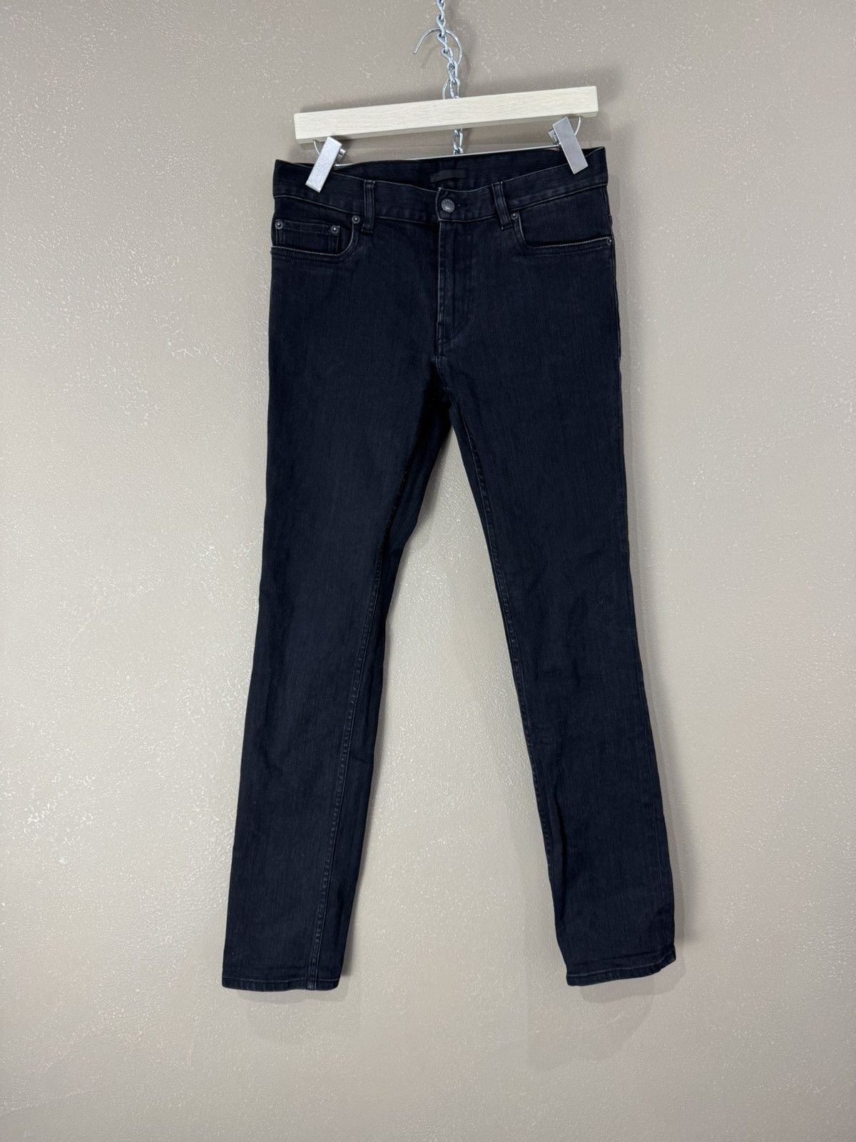 Prada Milano Denim Tight Fit Black Jeans Pants