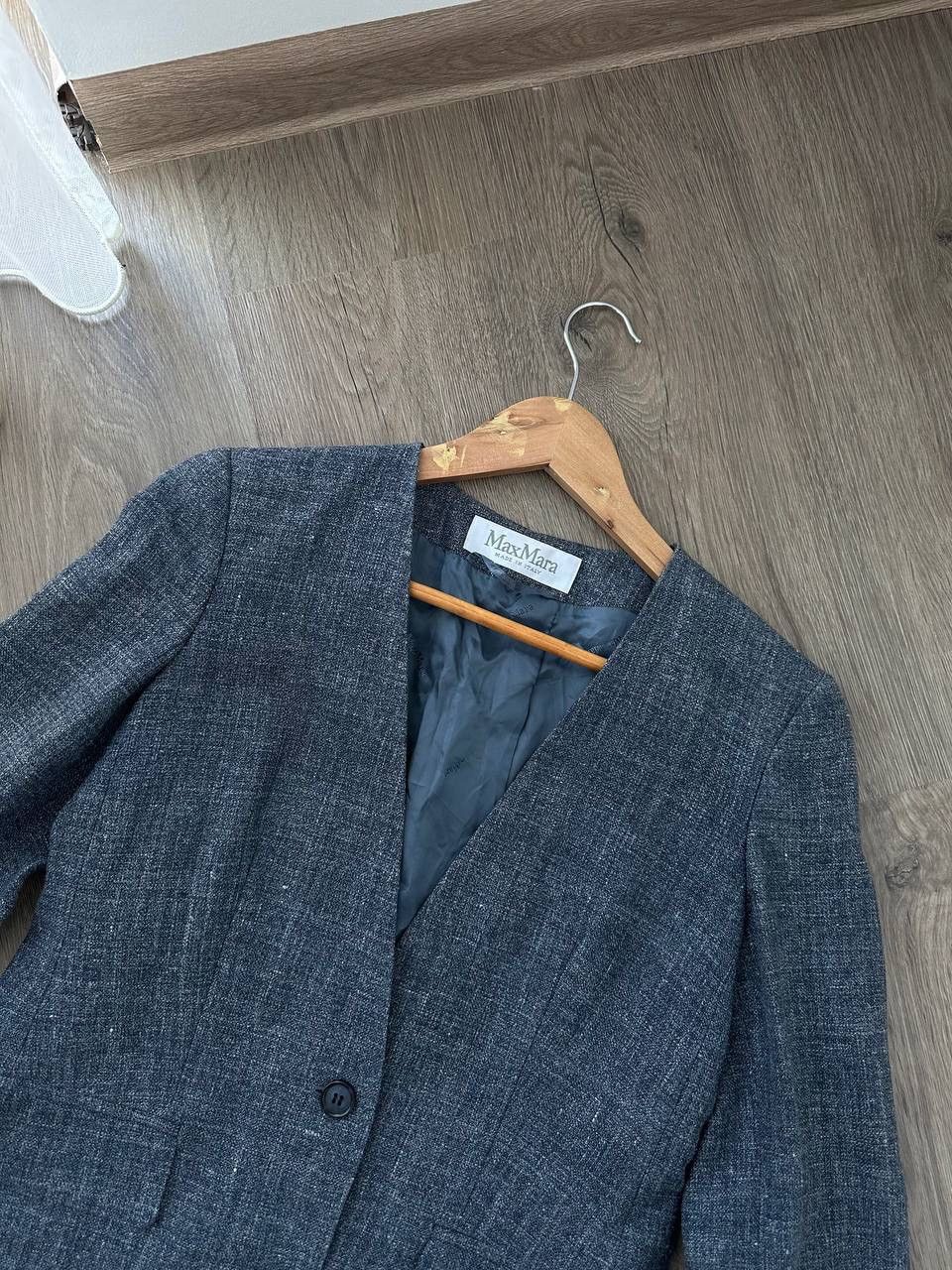 Max Mara × Vintage Vintage Max Mara Blue W’s Blazer Jacket Size M / US 6-8 / IT 42-44 - 15 Thumbnail