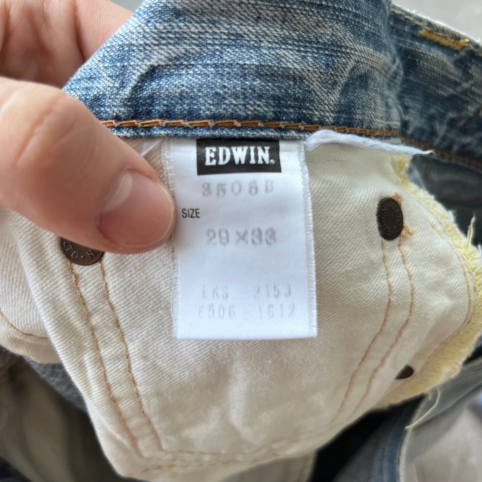 Edwin Edwin Selvedge Jeans – Light Wash – 28x33 – Japanese Denim Size US 28 / EU 44 - 4 Thumbnail