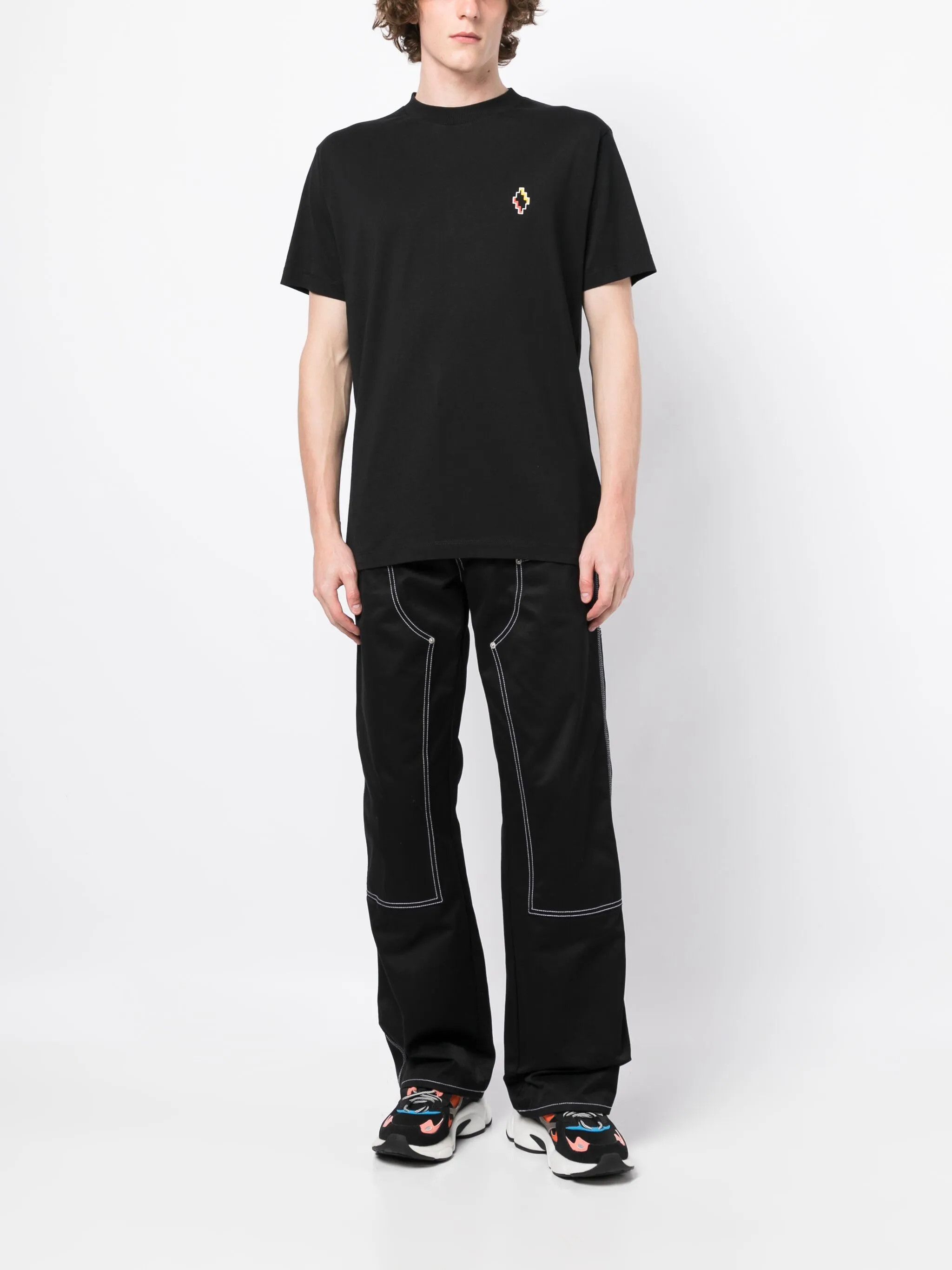 Off-White o1y0325 Logo Crewneck T-Shirt in Black Size US S / EU 44-46 / 1 - 5 Thumbnail