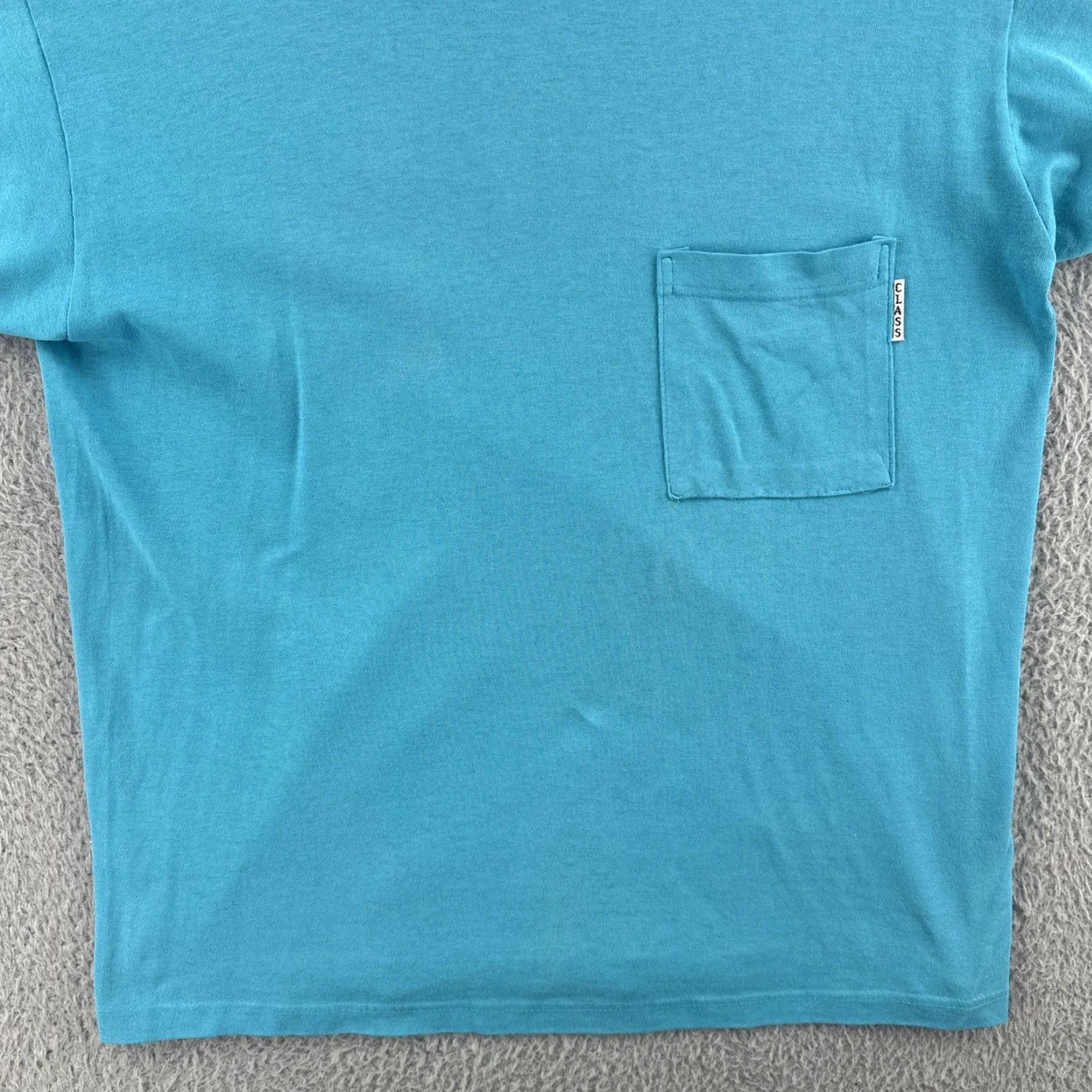 Vintage VINTAGE Classics II T-Shirt Pocket Blue 90s Crew Neck Short Sleeve Men's Small United States Made in USA 90s Men's Small Pocket T-Shirt Size US S / EU 44-46 / 1 - 4 Thumbnail