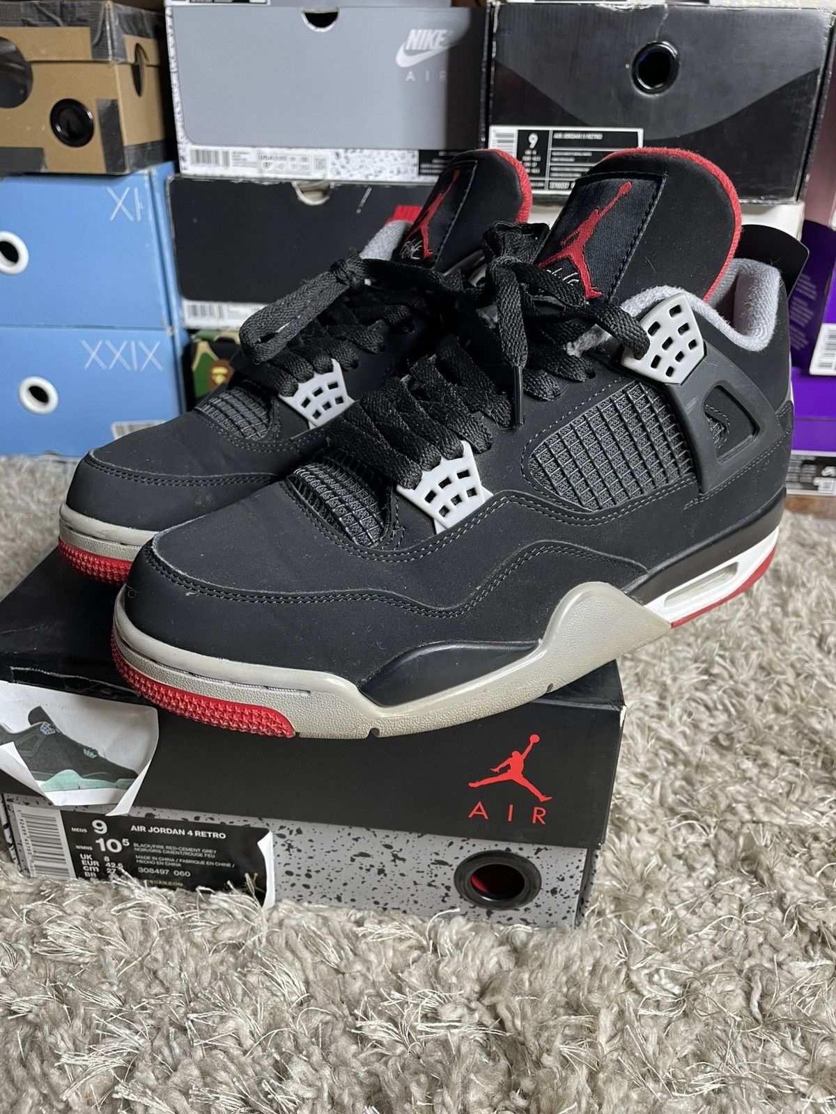 Jordan Brand Jordan 4 Bred Size US 9 / EU 42 - 1 Thumbnail