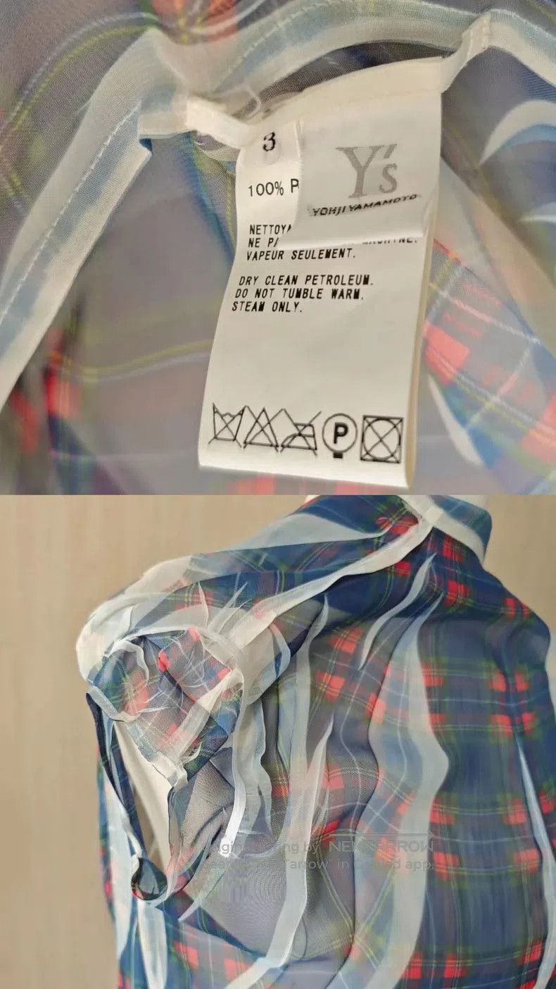 Yohji Yamamoto Yohji Yamamoto Y's Plaid Sheer Short-Sleeve Shirt Size US M / EU 48-50 / 2 - 9 Thumbnail