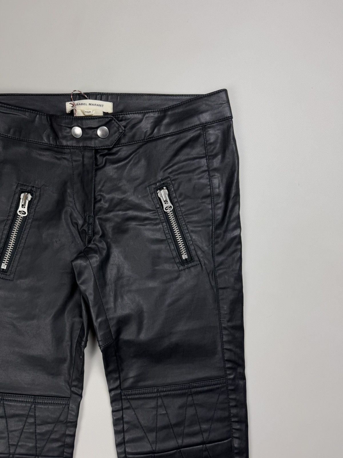 Isabel Marant Isabel Marant Pour H&M Coated Denim Biker Cropped Jeans Size 27" / US 4 / IT 40 - 7 Thumbnail