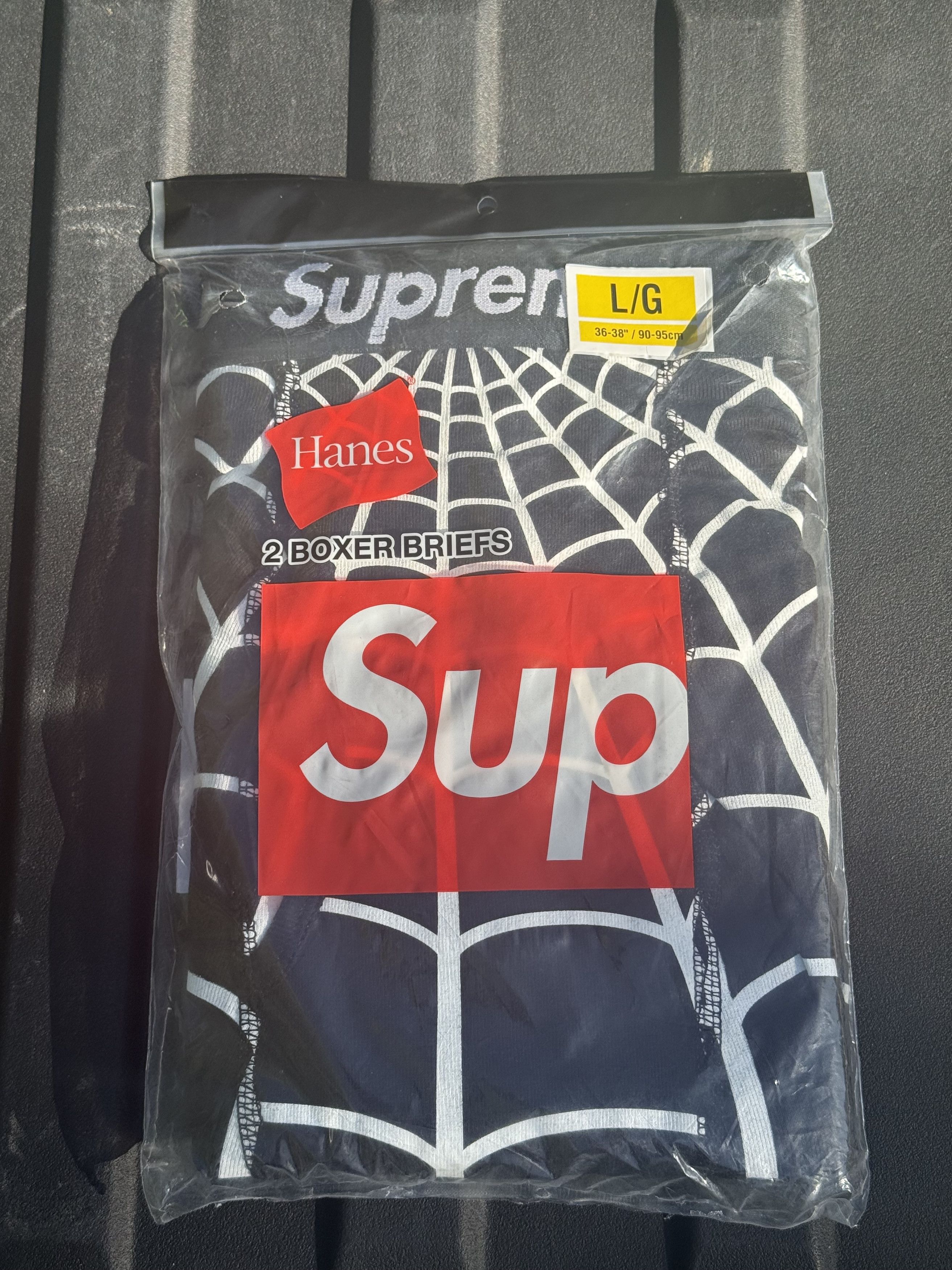 Hanes × Supreme Supreme × Hanes Spiderman Boxer Briefs — Black — L — Sealed Size 34 - 1 Preview