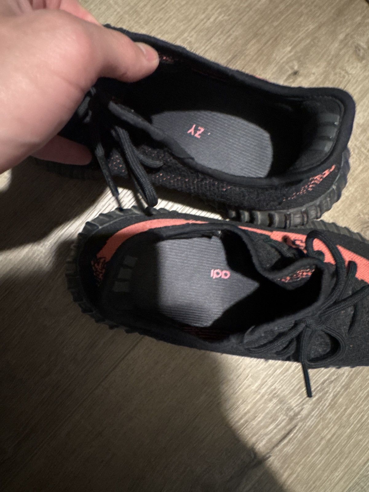 Yeezy Adidas Yeezy Boost 350 V2 Bred Black Red Size US 9 / EU 42 - 8 Thumbnail