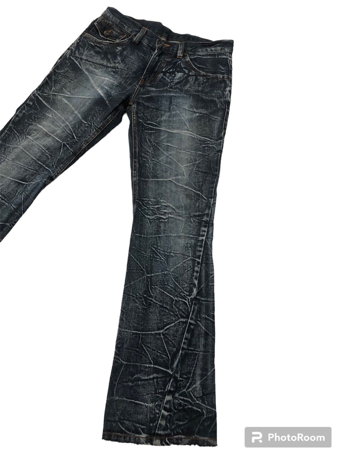 Hysteric Glamour × Japanese Brand RARE!! JAPANESE BRANDS NYLAUS FLARED FLASH JEANS Size US 32 / EU 48 - 5 Thumbnail