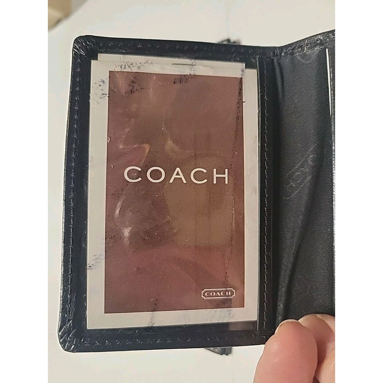 Coach COACH Black Leather Checkbook Wallet Card Case Long Bifold Size ONE SIZE - 9 Thumbnail