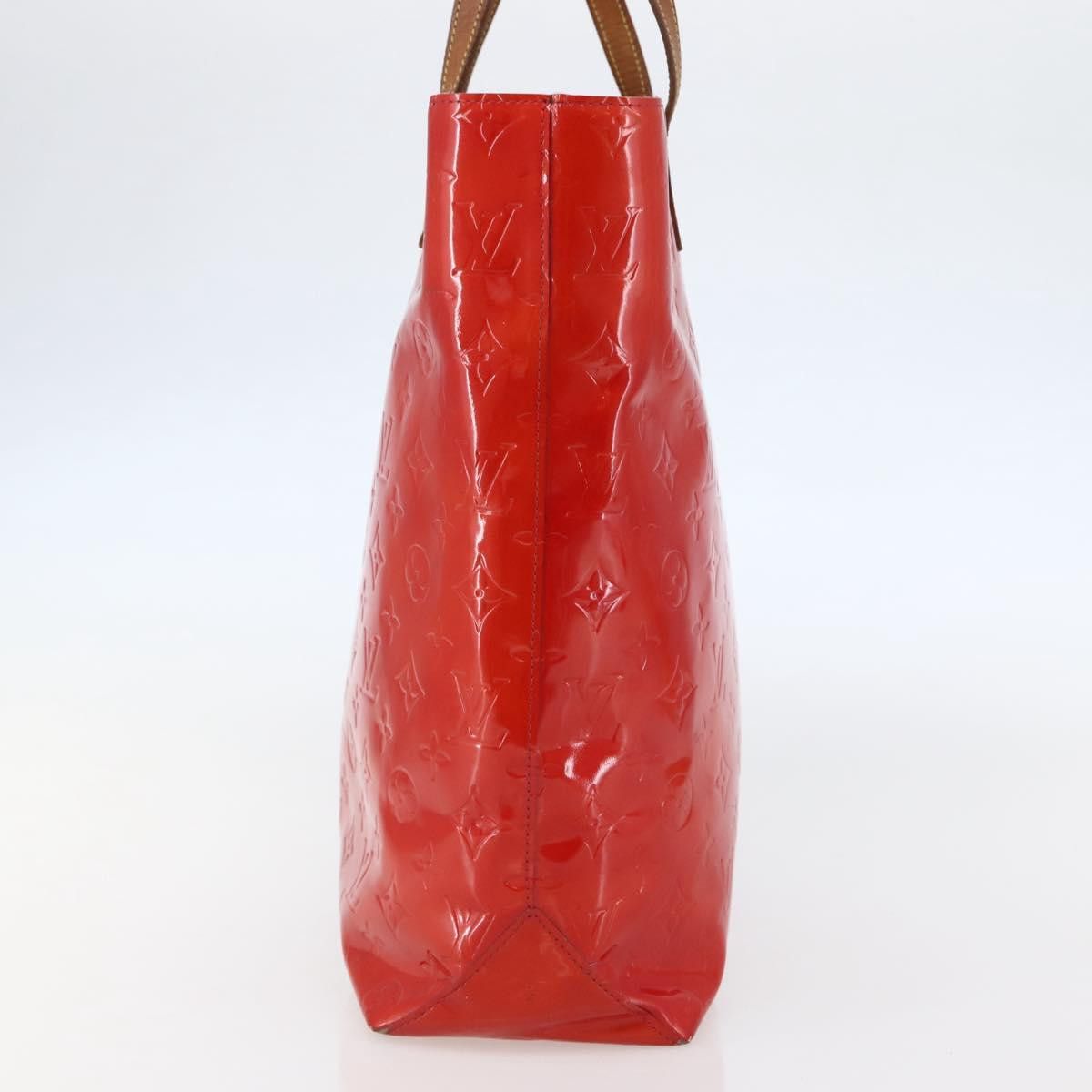 Louis Vuitton LOUIS VUITTON Monogram Vernis Reade MM Hand Bag Red Rouge Size ONE SIZE - 5 Thumbnail