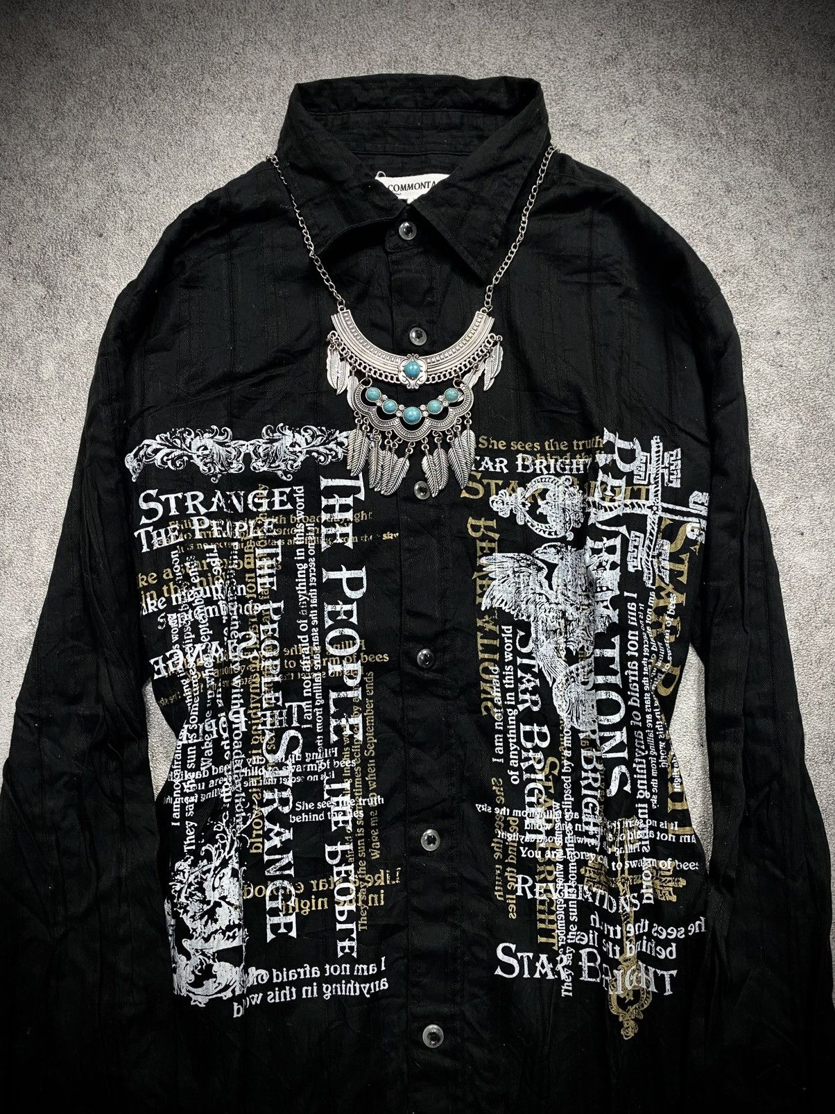 KMRii 00s Comontage Japanese Poem KMRii Style Shirt Size US M / EU 48-50 / 2 - 2 Thumbnail