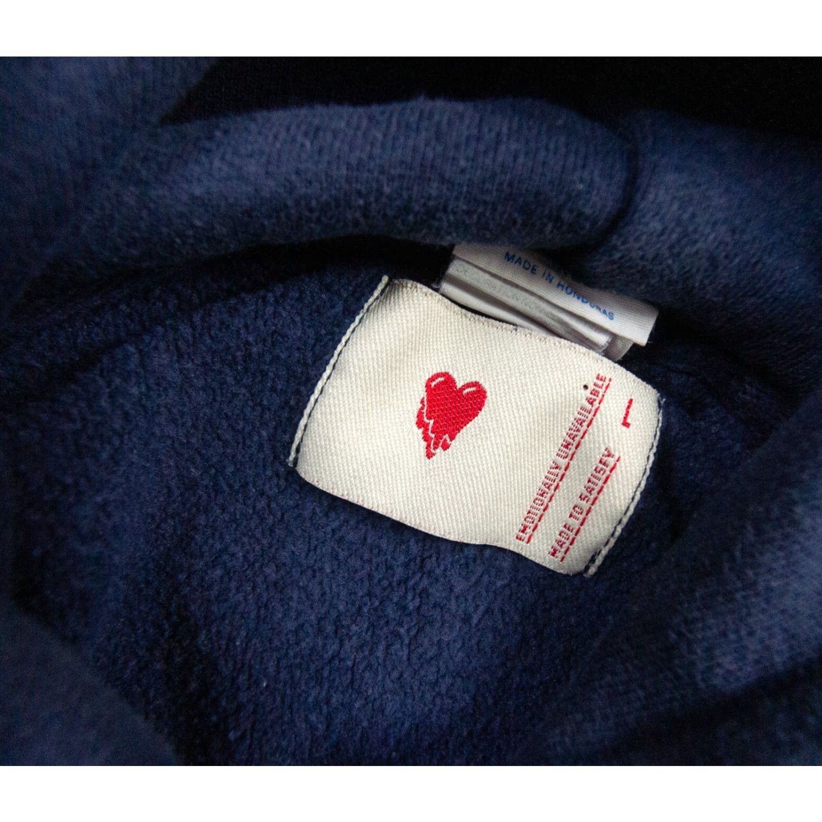 Emotionally Unavailable Emotionally Unavailable Hoodie Champion Reverse Weave Adult Large Blue Pullover Fleece Mens Size US L / EU 52-54 / 3 - 6 Thumbnail