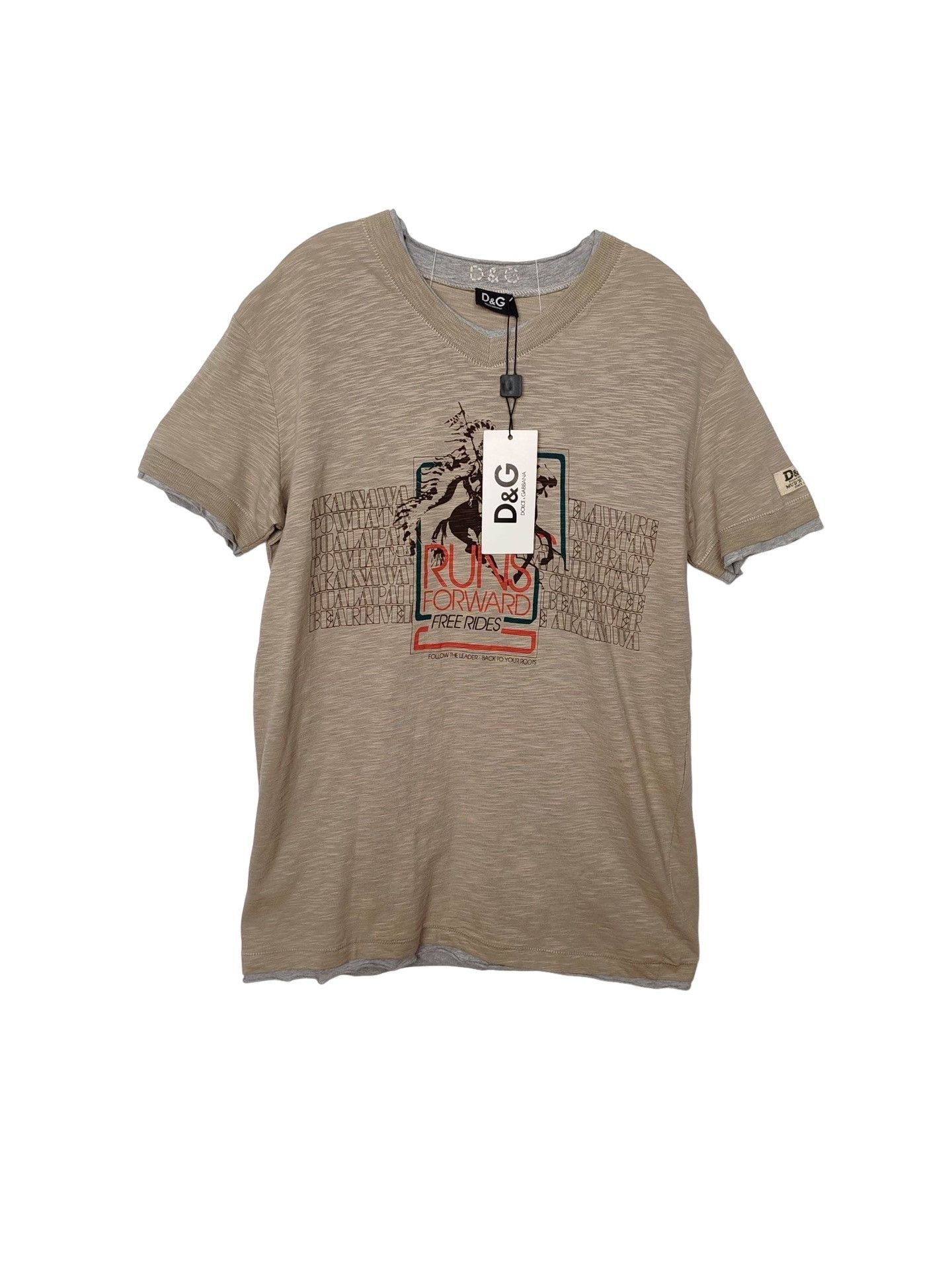 Dolce & Gabbana D&G Runs Forward Graphic T-Shirt Size L Size US L / EU 52-54 / 3 - 1 Thumbnail