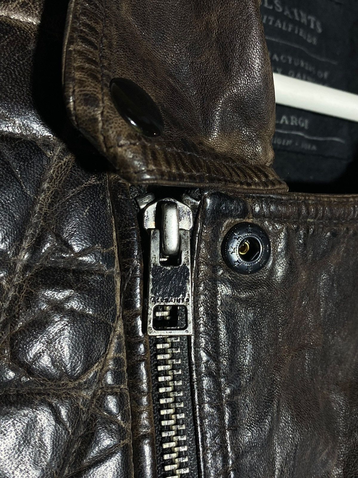 Allsaints Allsaints Drought Leather Biker Jacket Size US L / EU 52-54 / 3 - 12 Thumbnail
